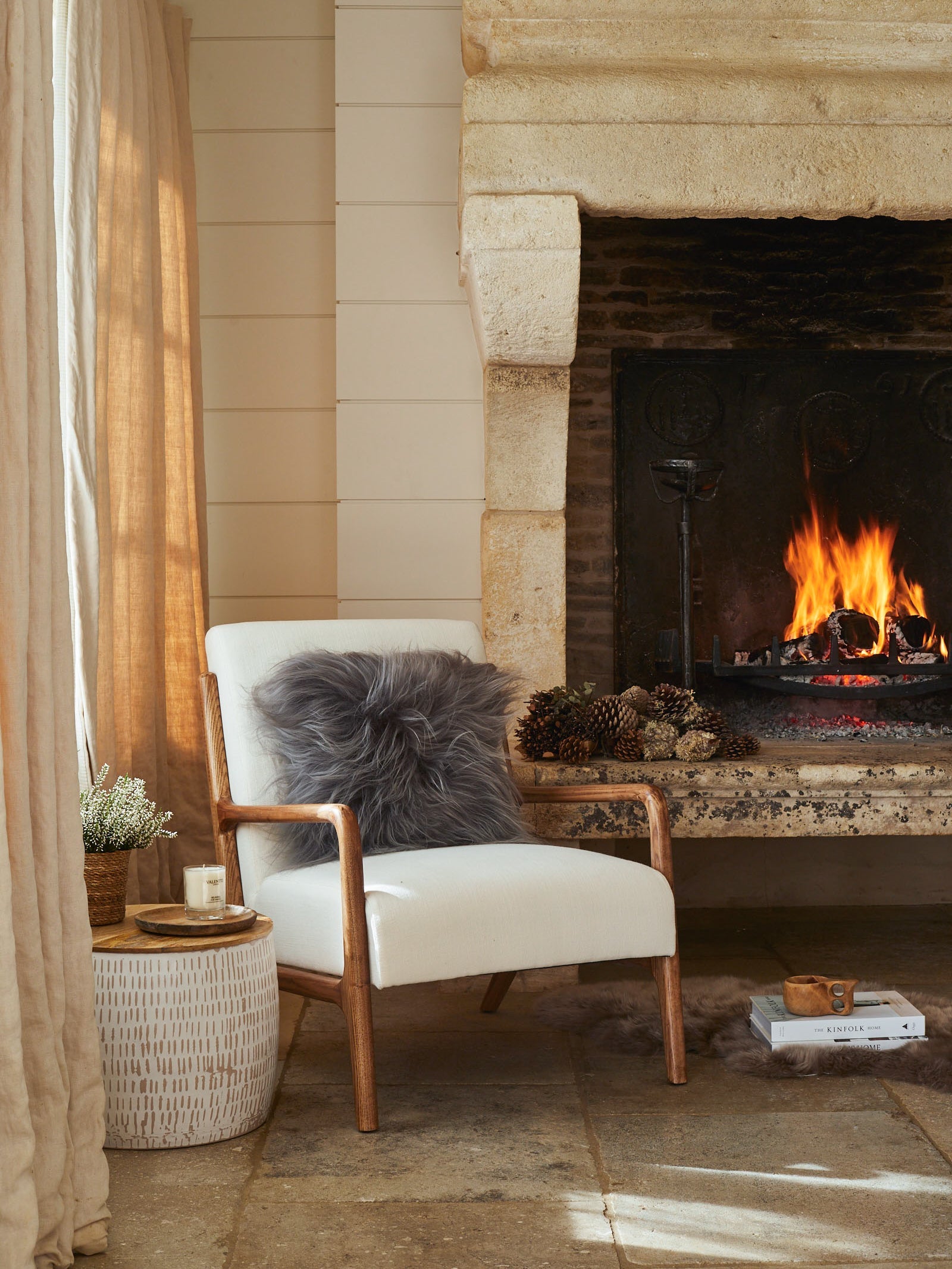 Icelandic Sheepskin Cushion - Grey