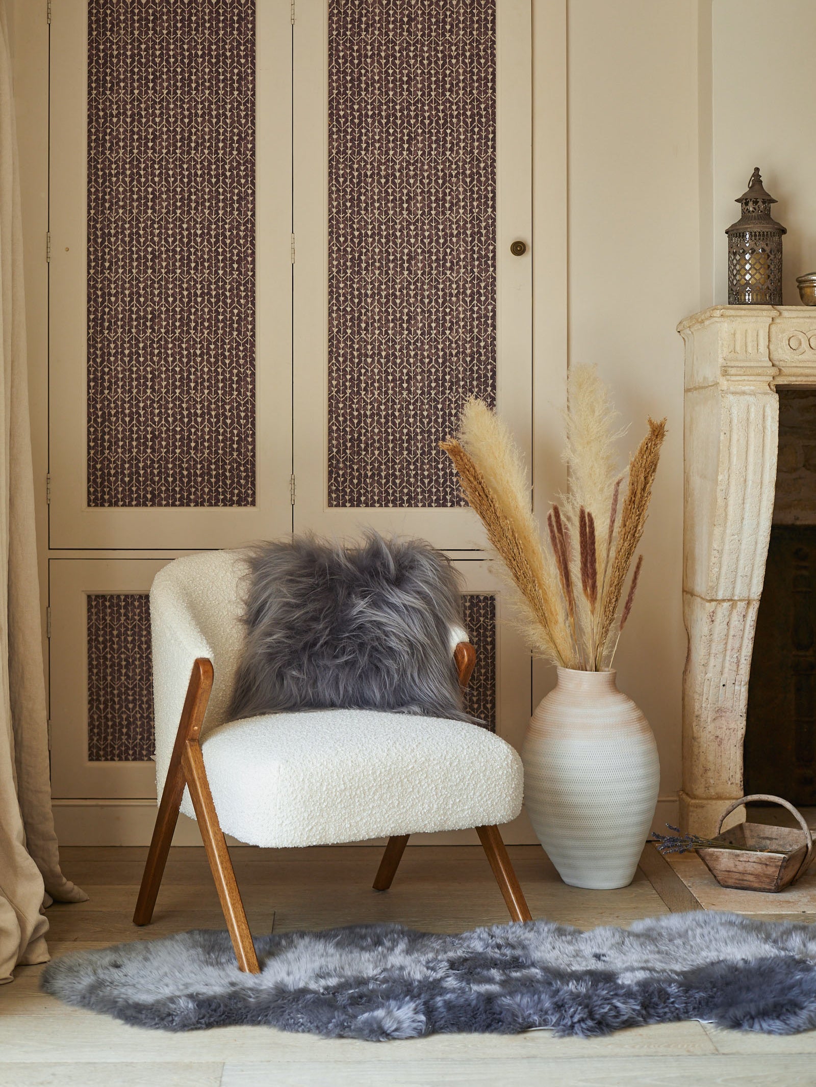 Icelandic Sheepskin Cushion - Grey