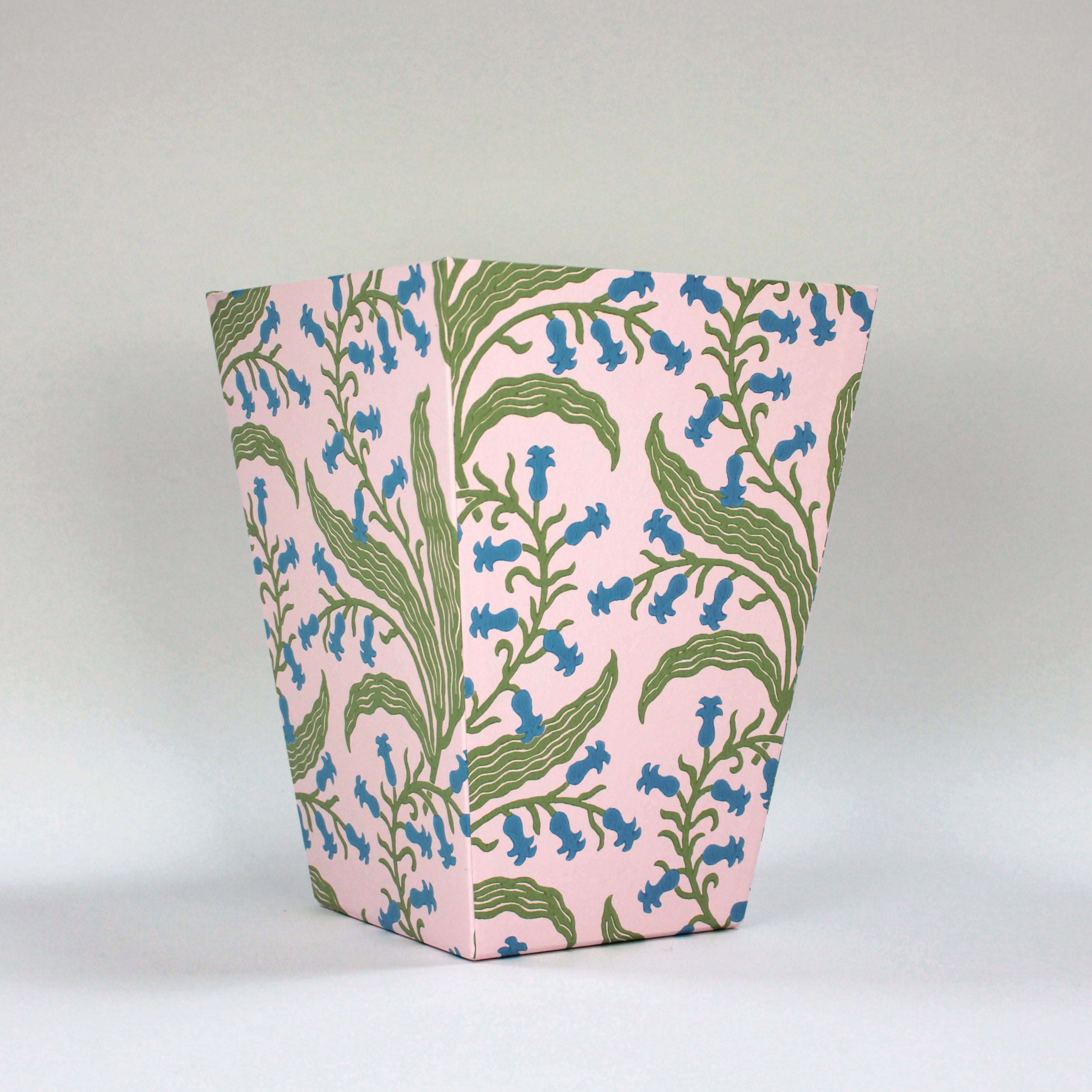 Waste Paper Bin - Bluebells, Macaron