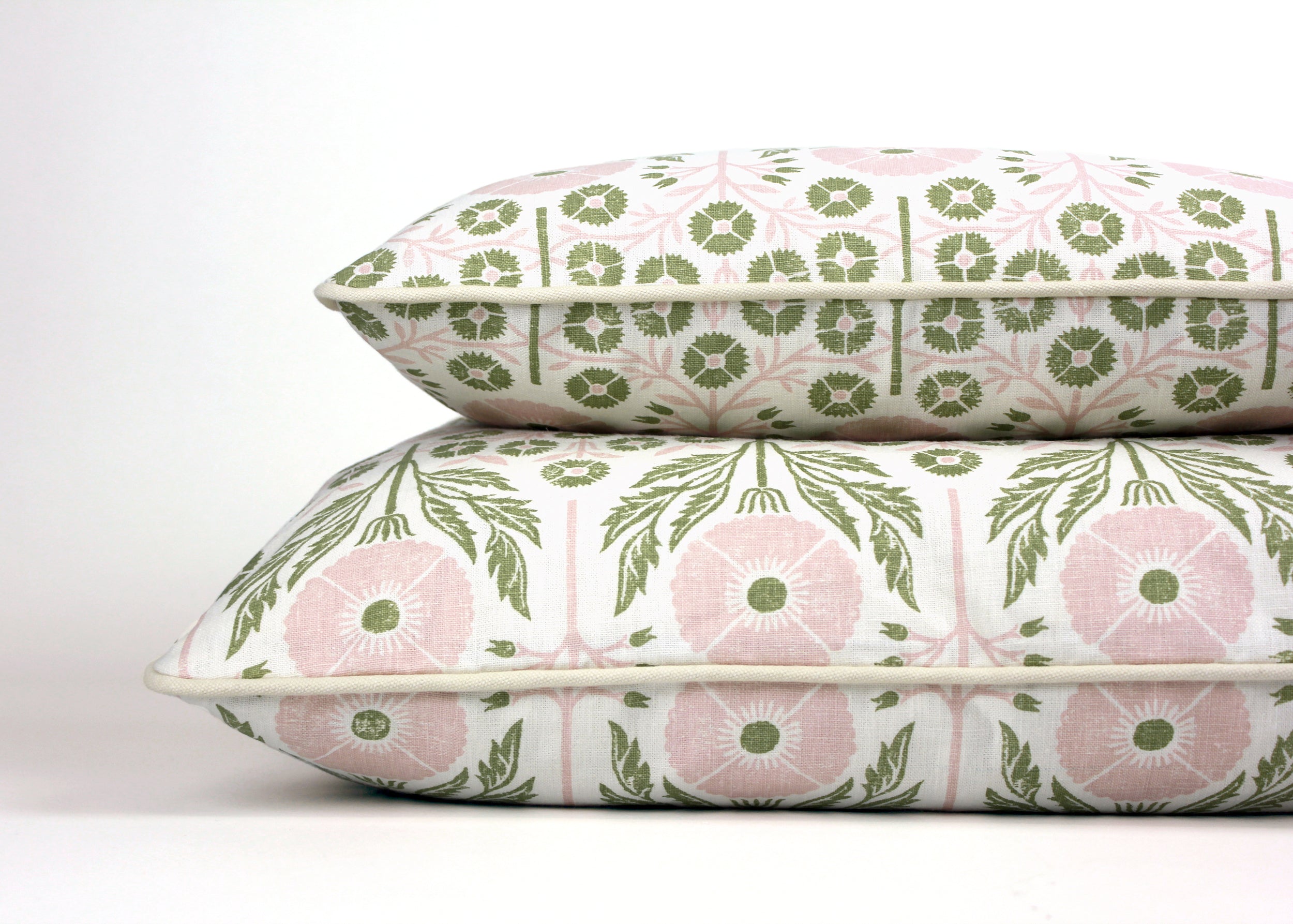 Poppies Fresca - Large Piped Cushion