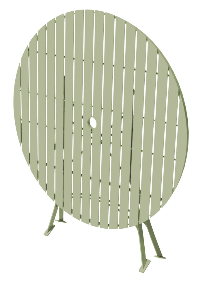 Darsham 1m Round Table & 4 Chairs Type A Lichen Green