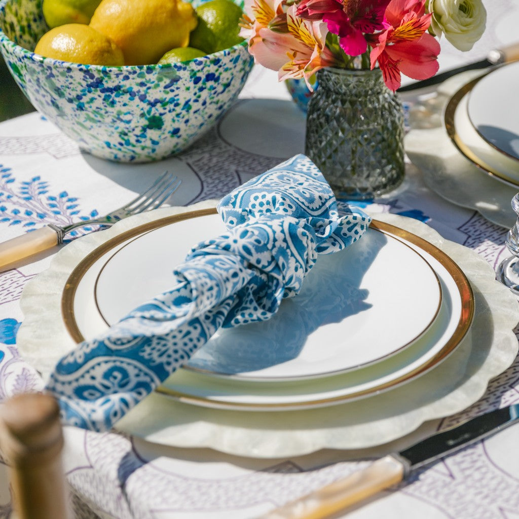 White Scalloped Shell Charger Plate