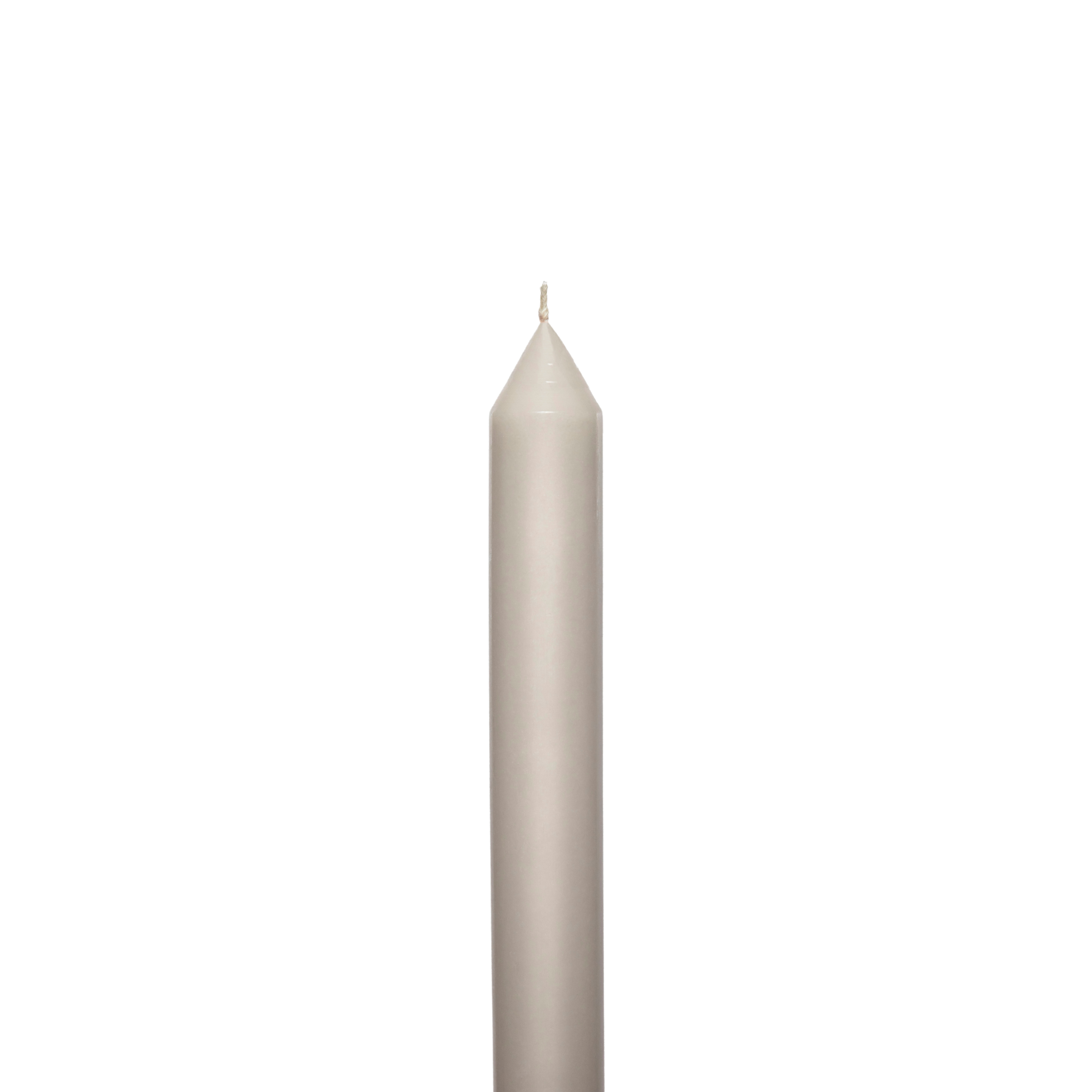 Soft Grey Tapered Candle