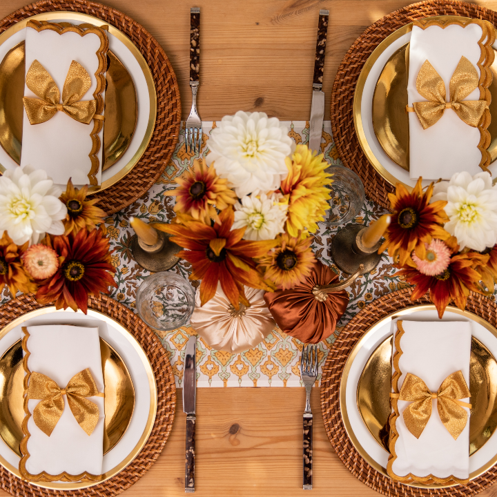 Gold Scalloped Napkin