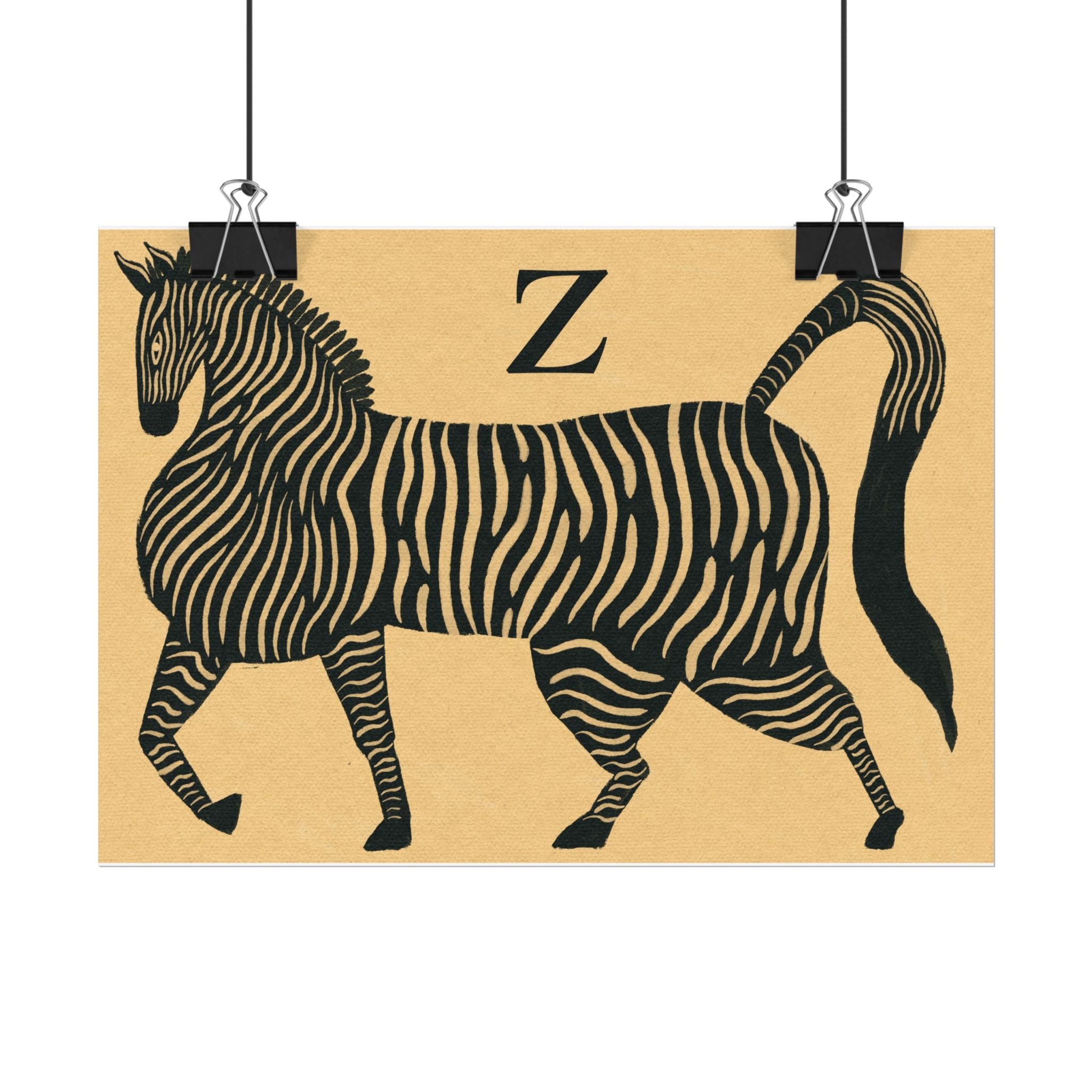 Tabby Booth Fine Art Print • Z for Zebra