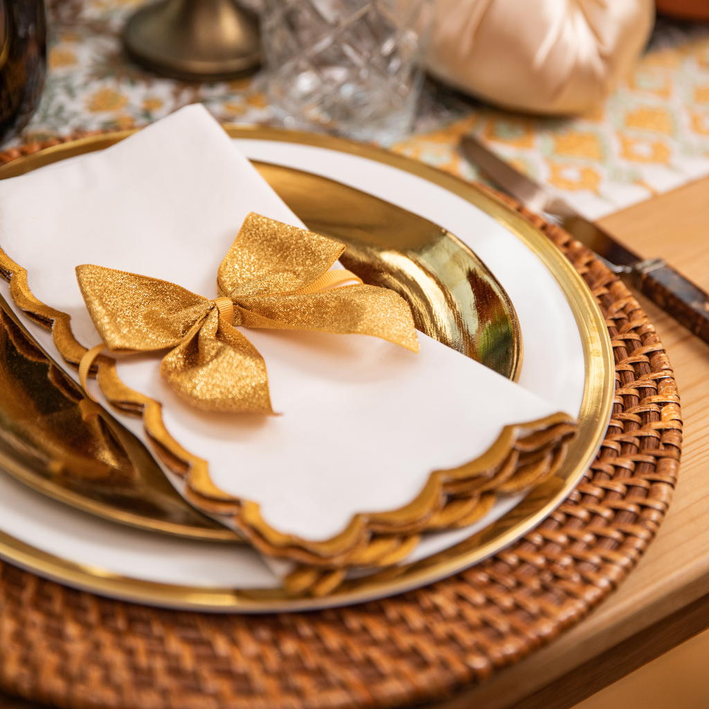 Gold Scalloped Napkin