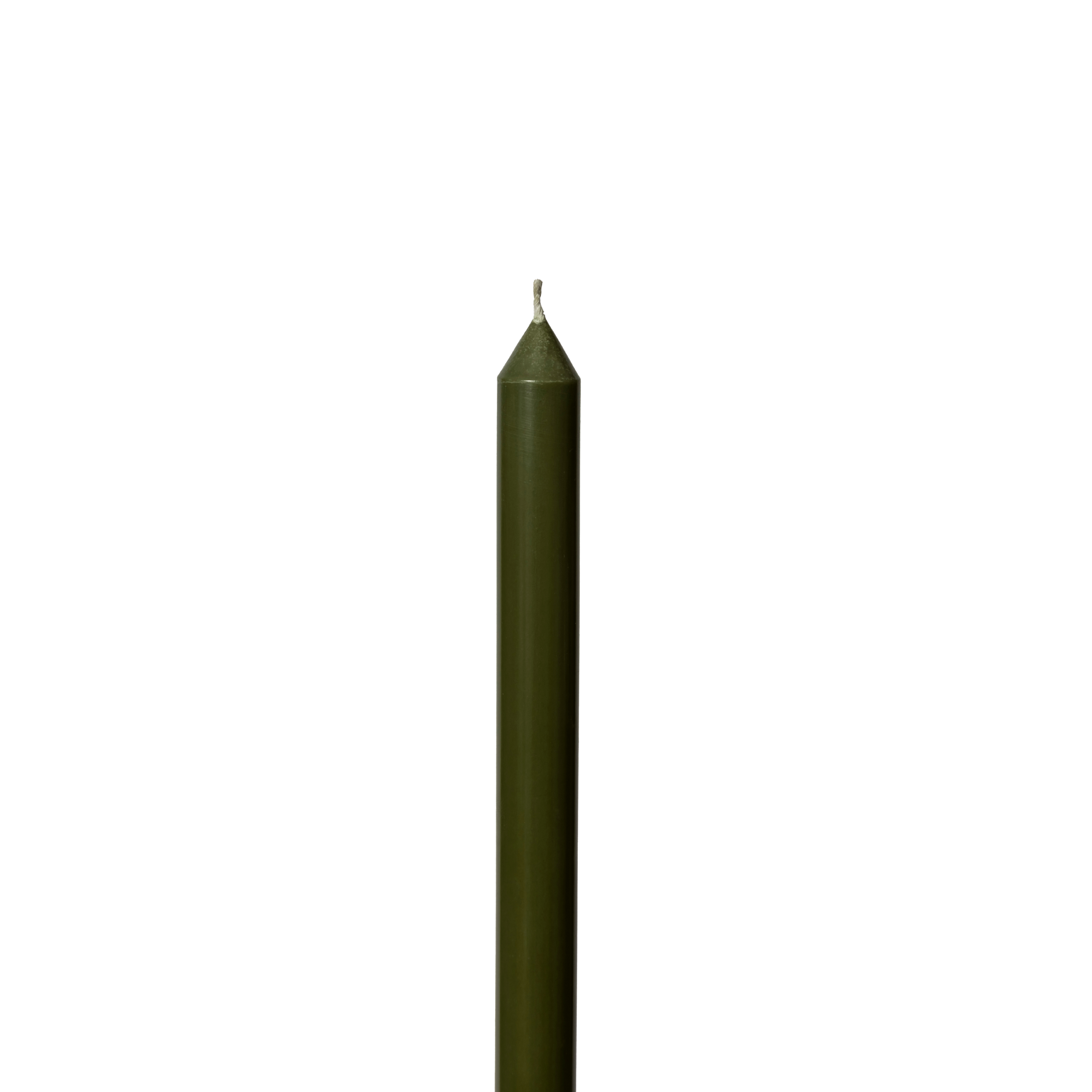 Olive Tapered Candle Pair