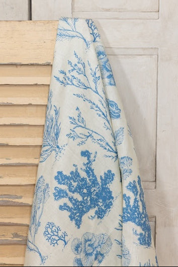 Coral Etchings Fabric - Ocean