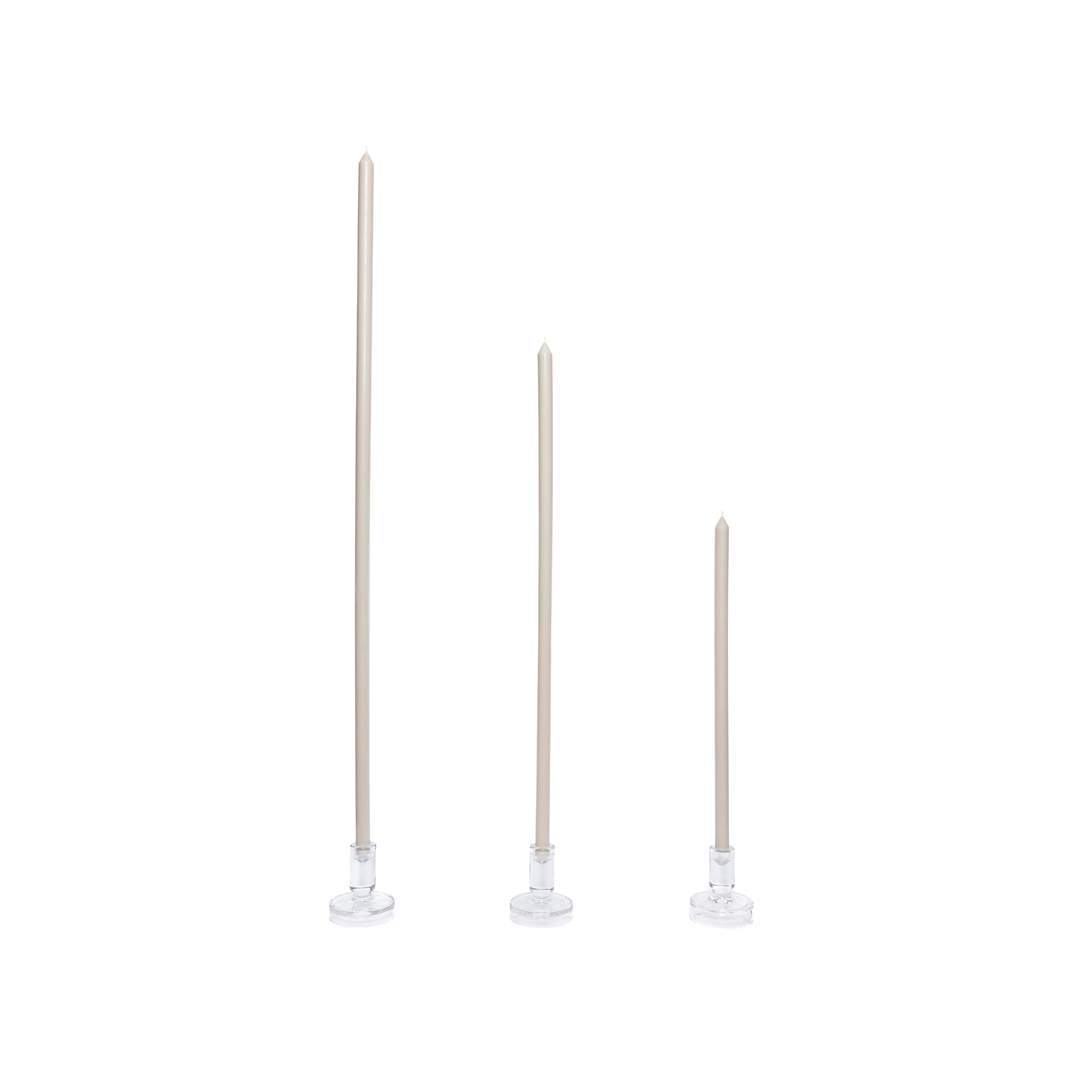 Soft Grey Tapered Candle