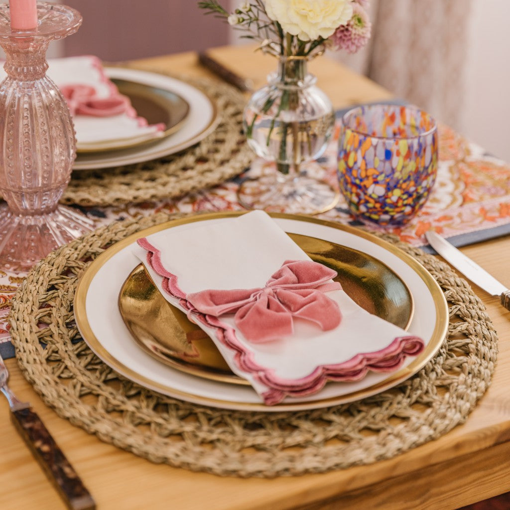 Pink Scalloped Napkin