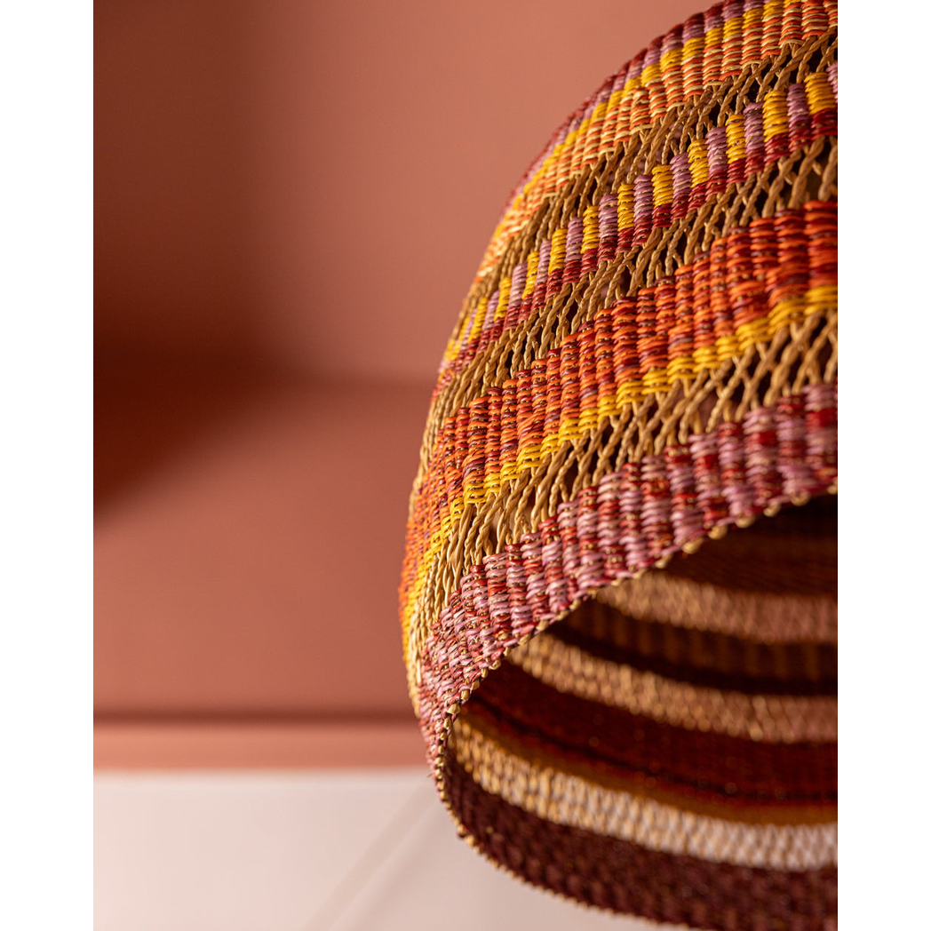 Ghanaian Handwoven Open Weave Light Shade 'Tamale Purple'