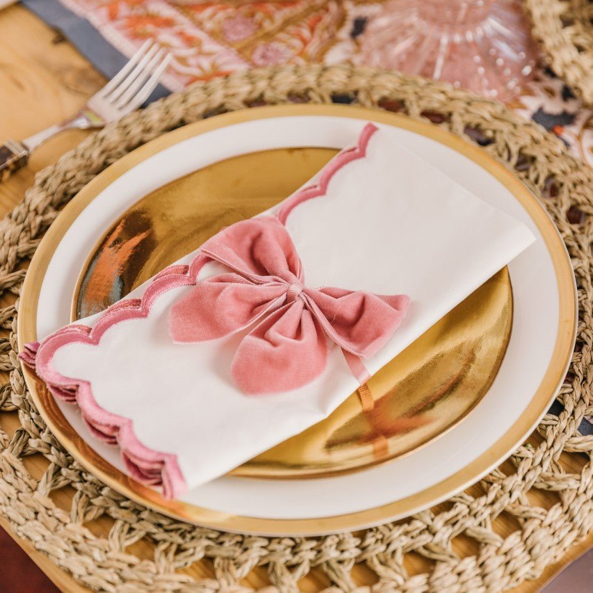 Pink Scalloped Napkin