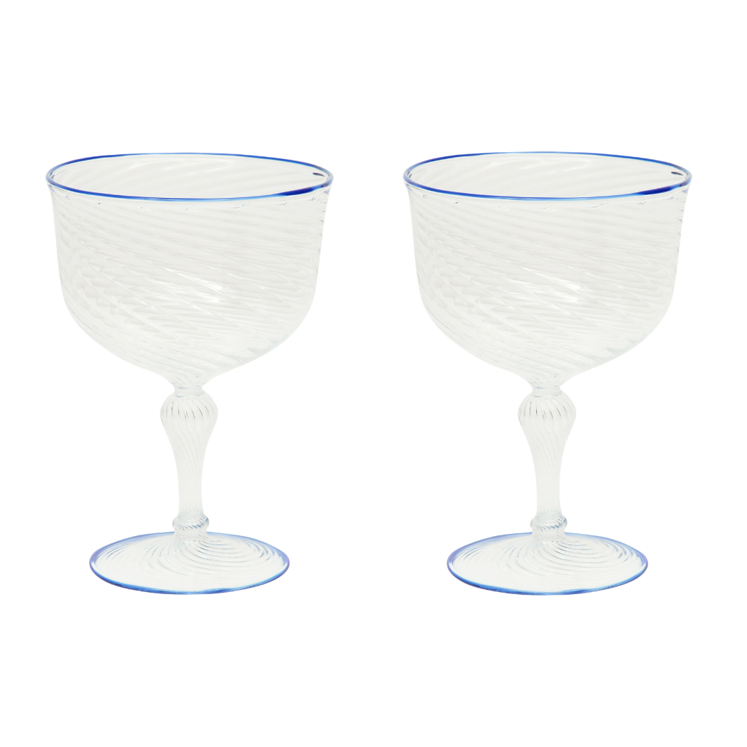 The Dido Coupe in Blue, Set of Two