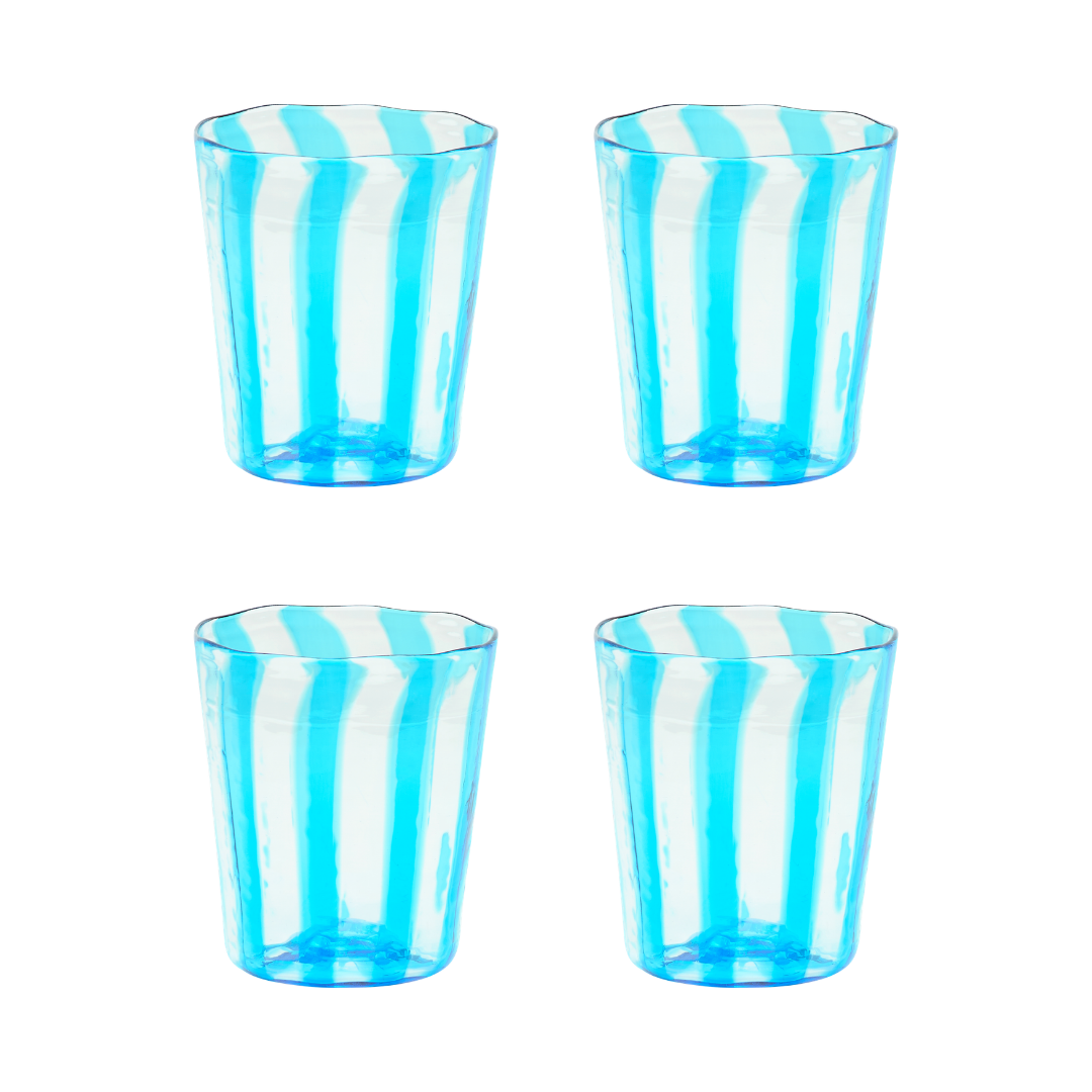 The Giorgio Tumbler in Turquoise, Set of Four