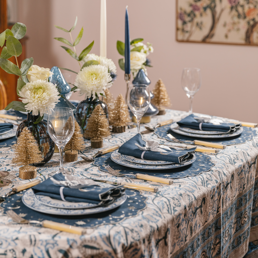 Lapis Blue Tablecloth