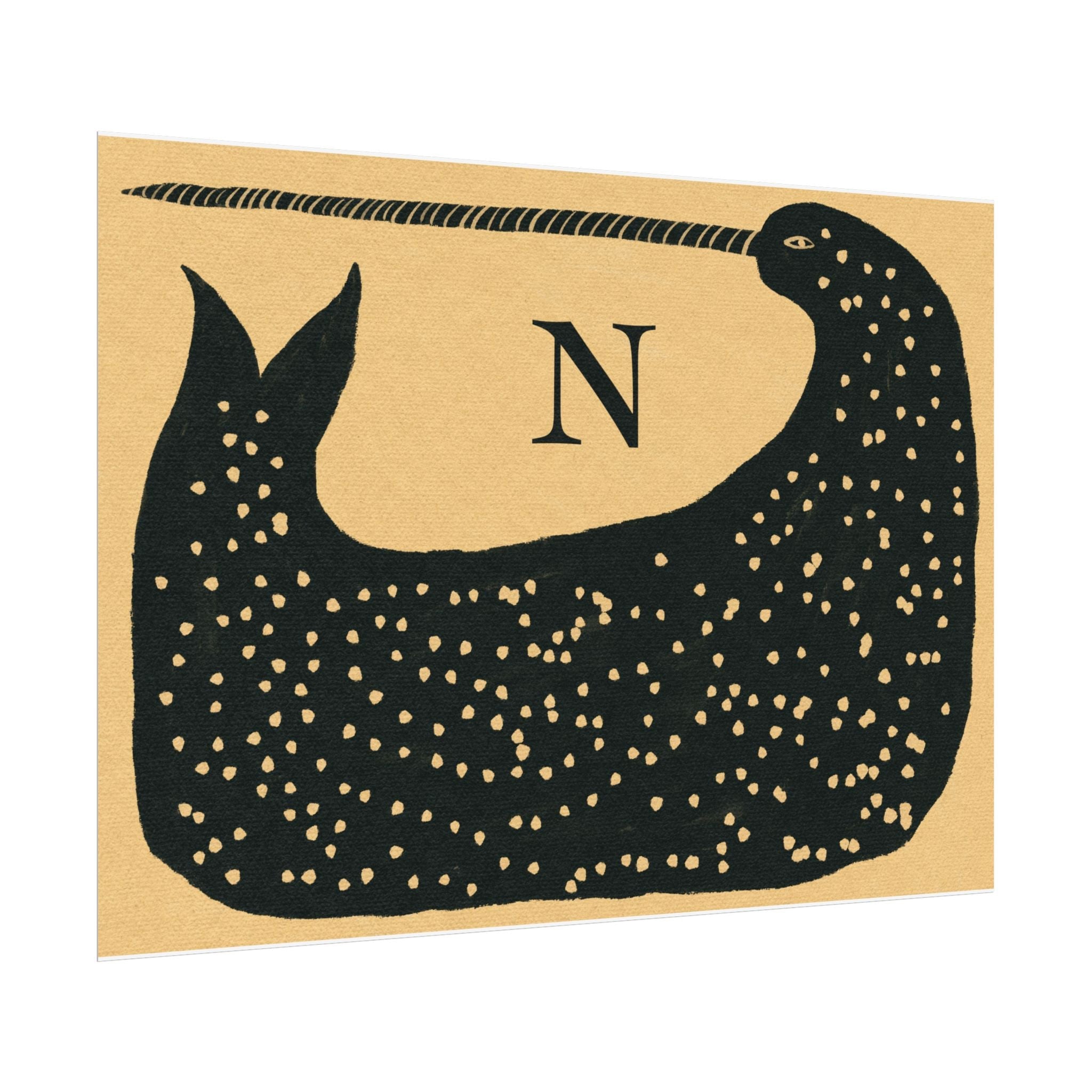 Tabby Booth Fine Art Print • N for Narwhal