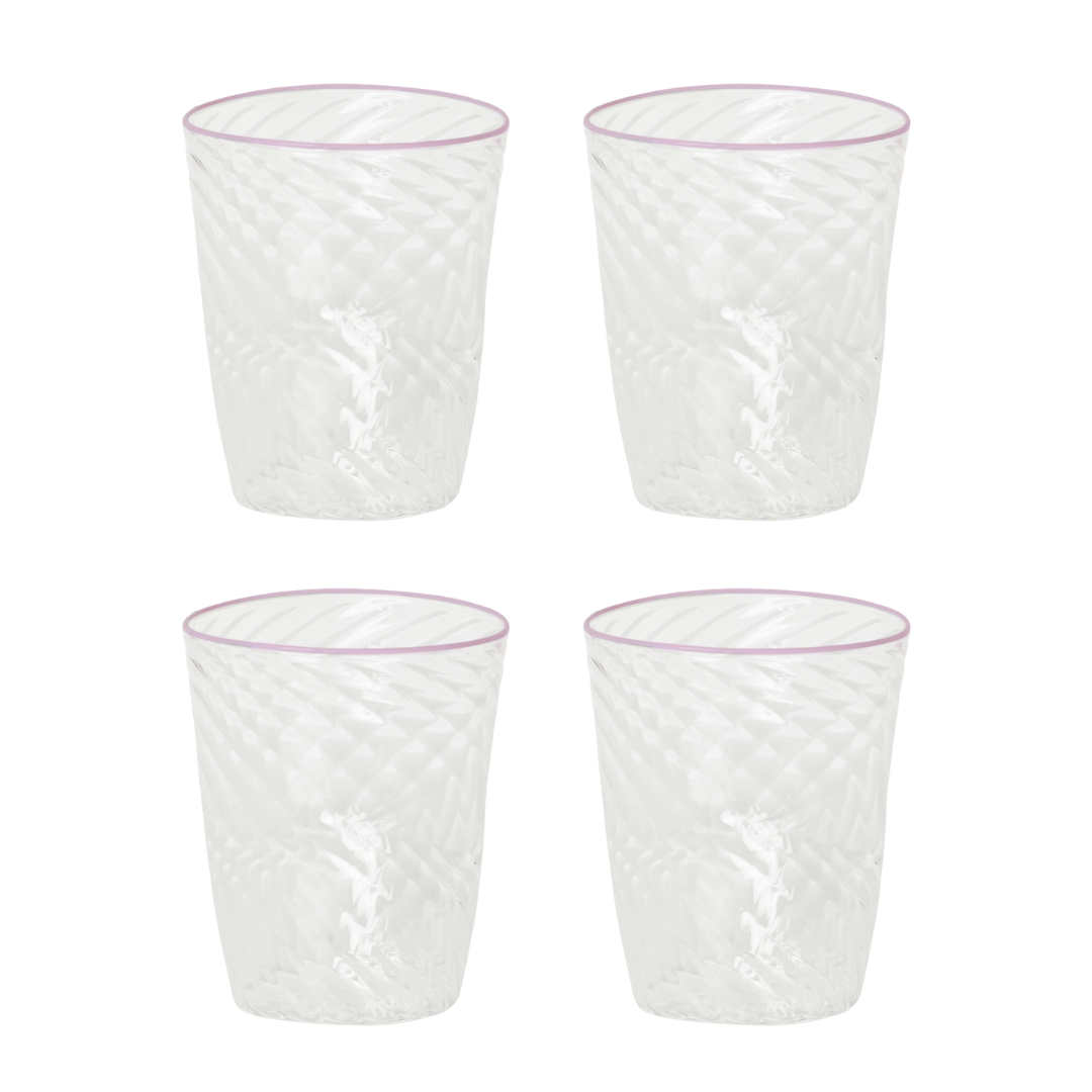 The Adrienne Murano Tumbler in Pink, Set of Four
