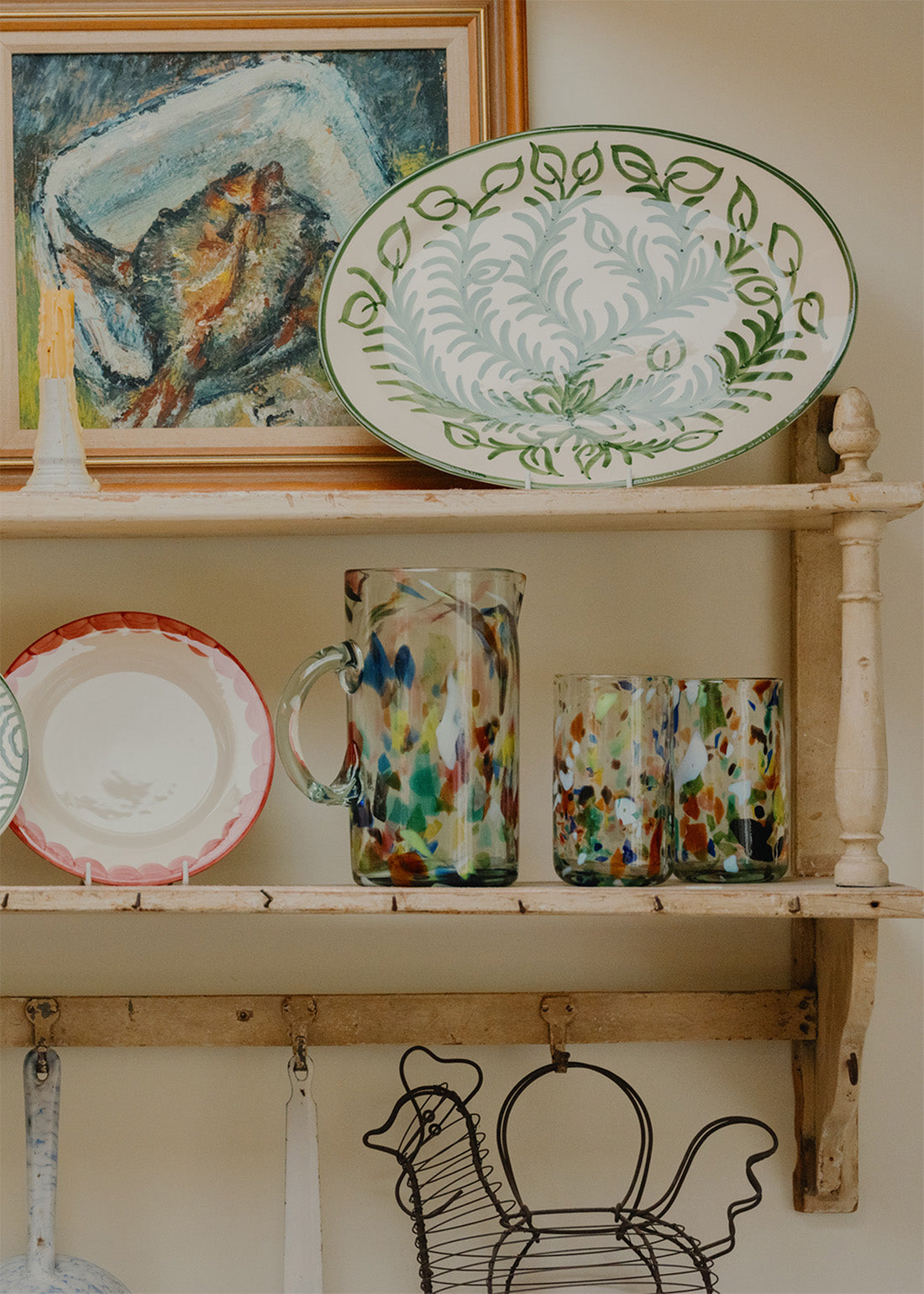 Large Green Vina Platter