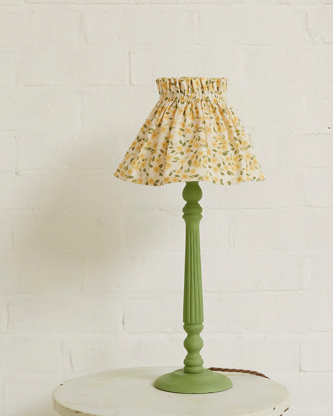 Hestia, hand painted table lamp x Annie Sloan (Capability green)