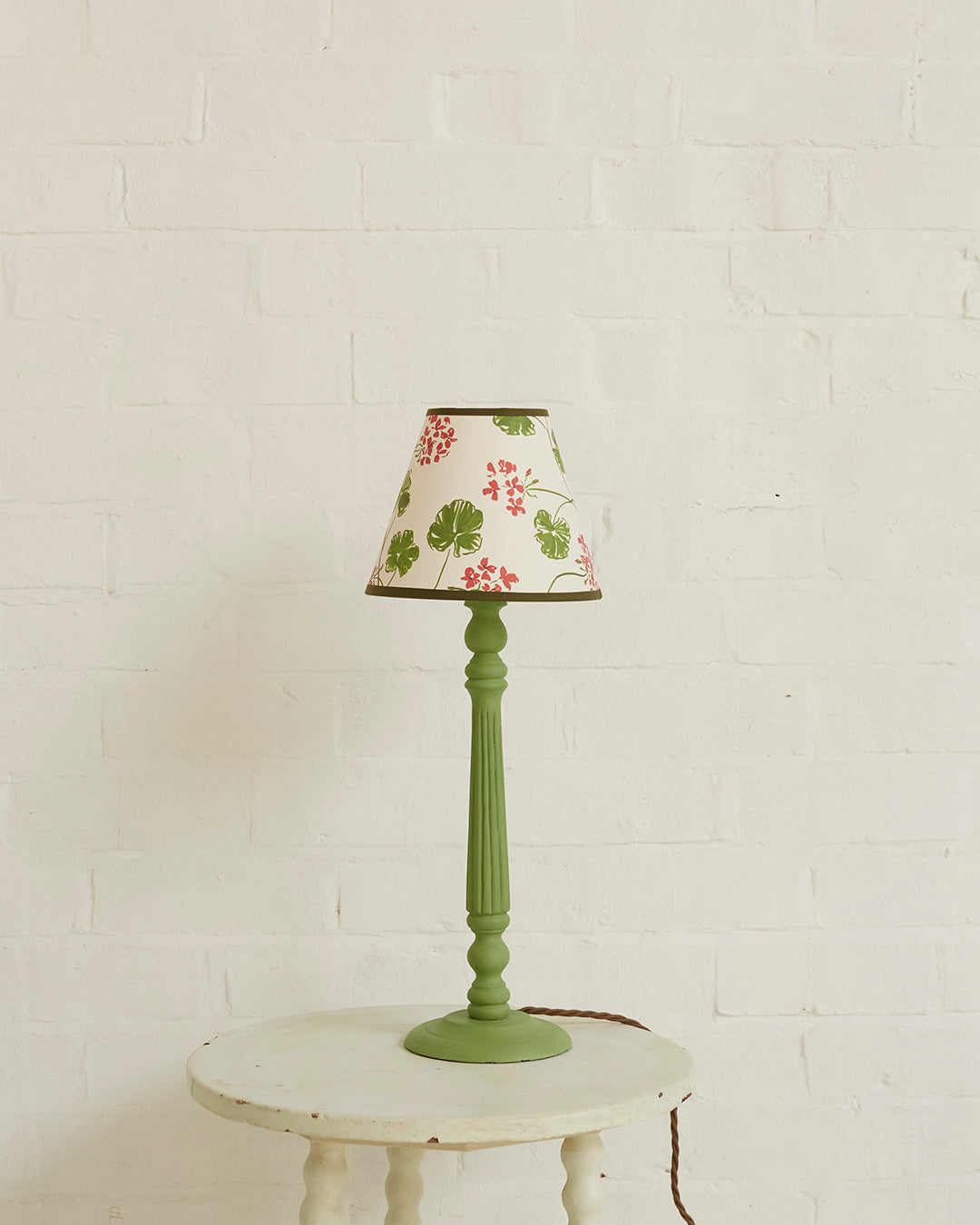 Hestia, hand painted table lamp x Annie Sloan (Capability green)