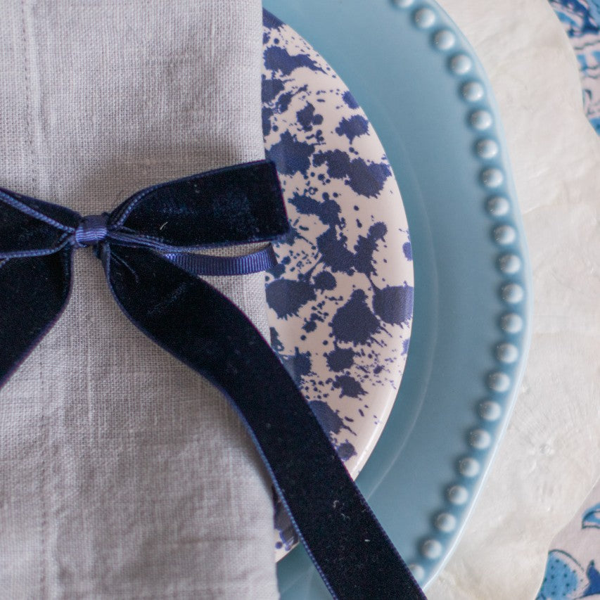 Blue Bobbin Plates (Set of Two)