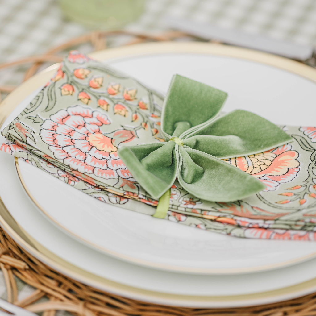 Dahlia Moss Napkins (Set of Two)