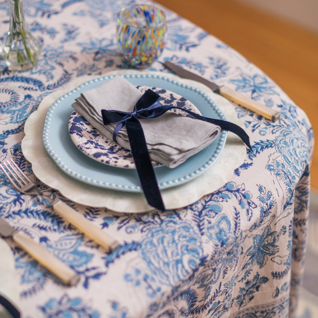 Midnight Blue Velvet Napkin Bows (Set of Two)