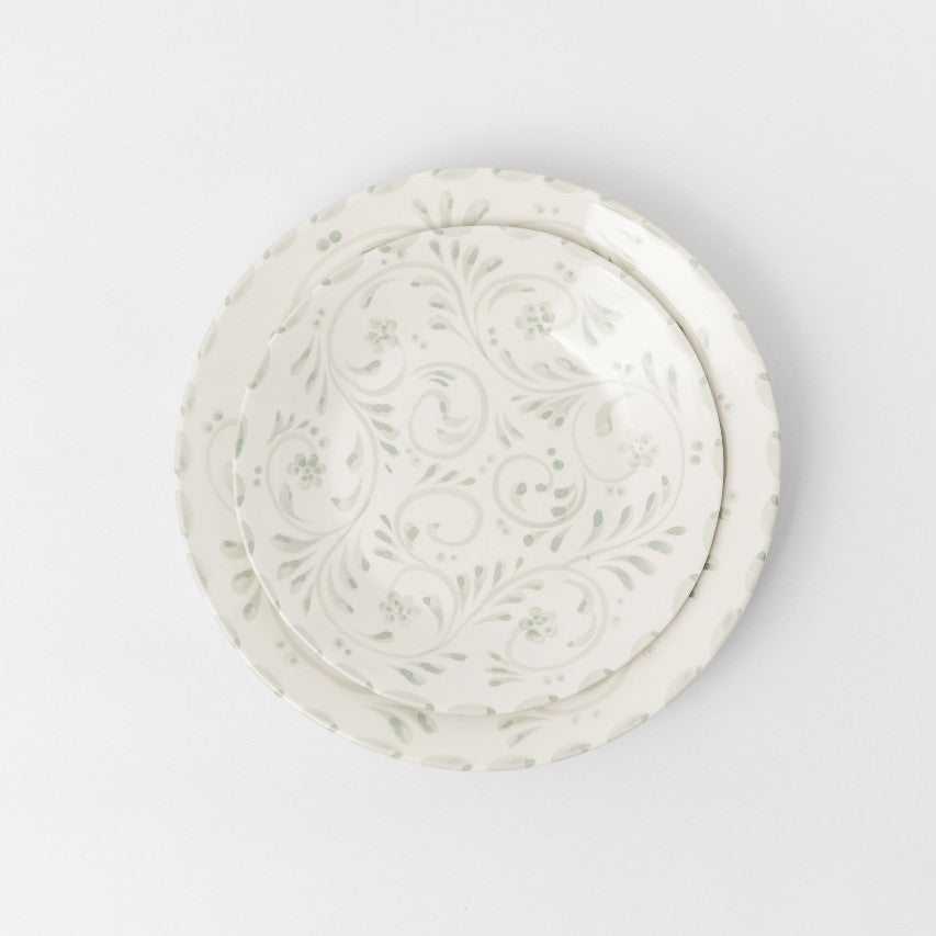 Sage Floral Dinner Plate