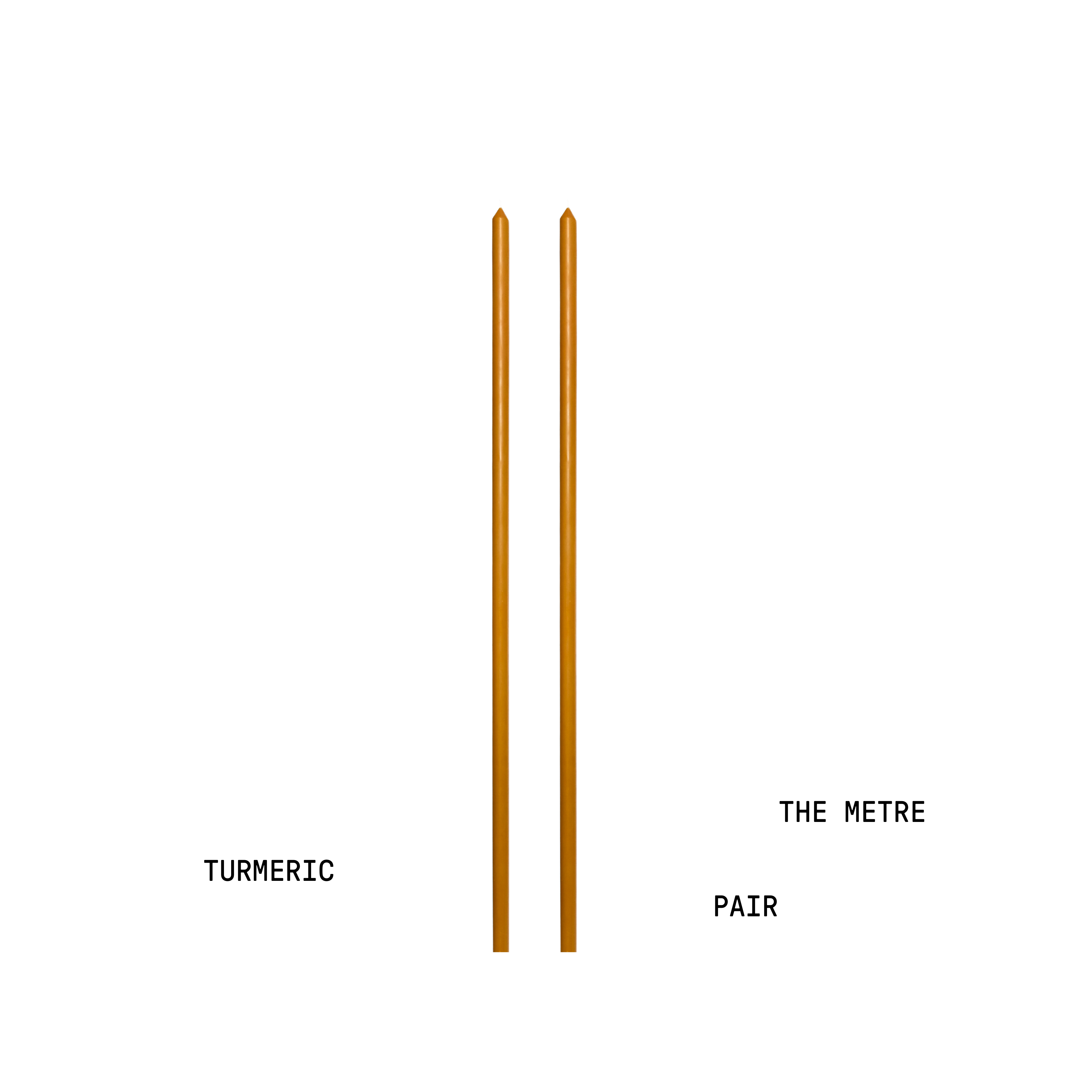 Turmeric Tapered Candle pair