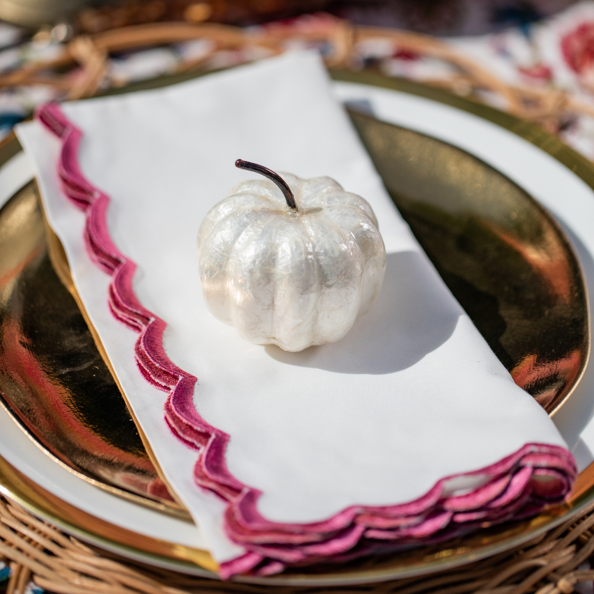 Pink Scalloped Napkin