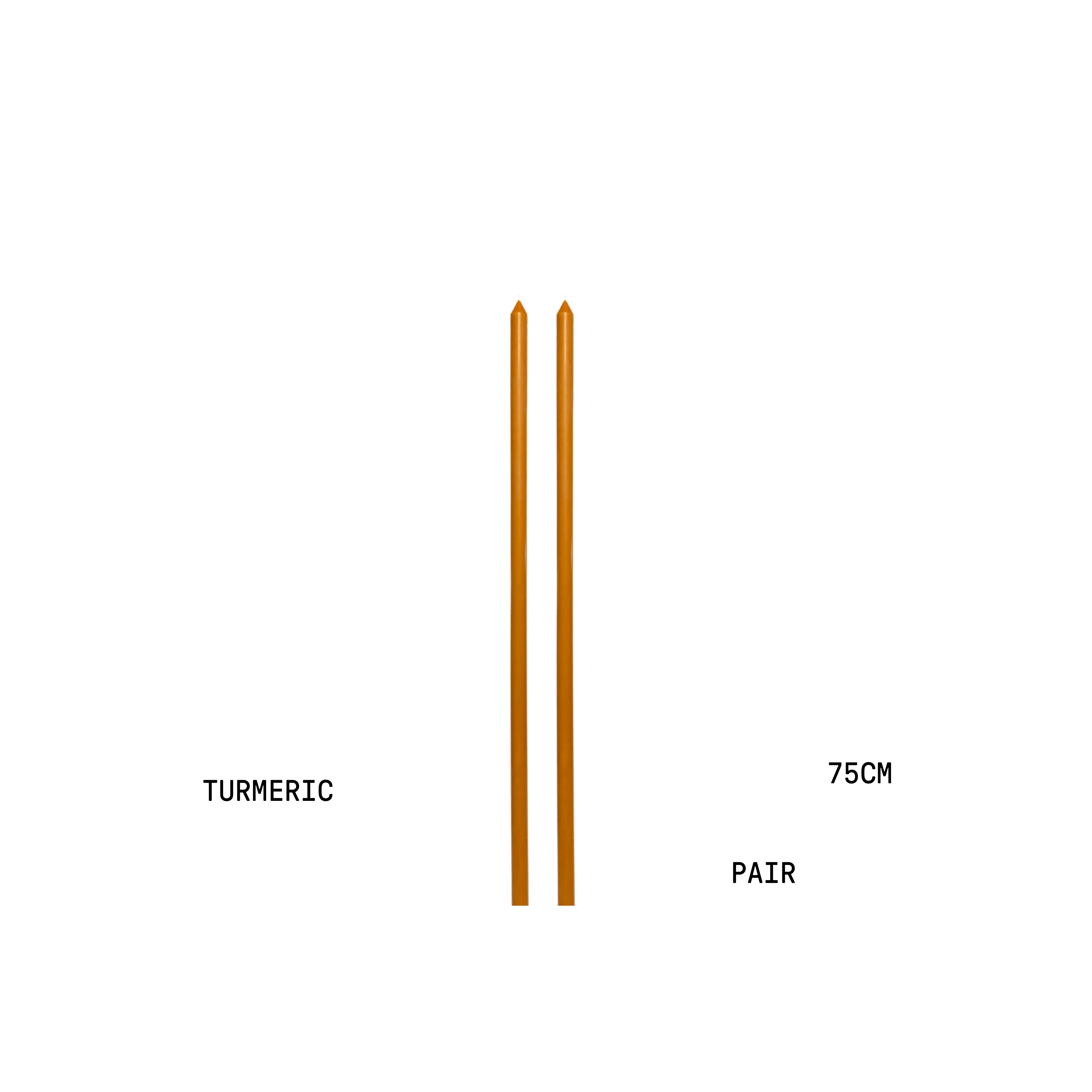 Turmeric Tapered Candle pair