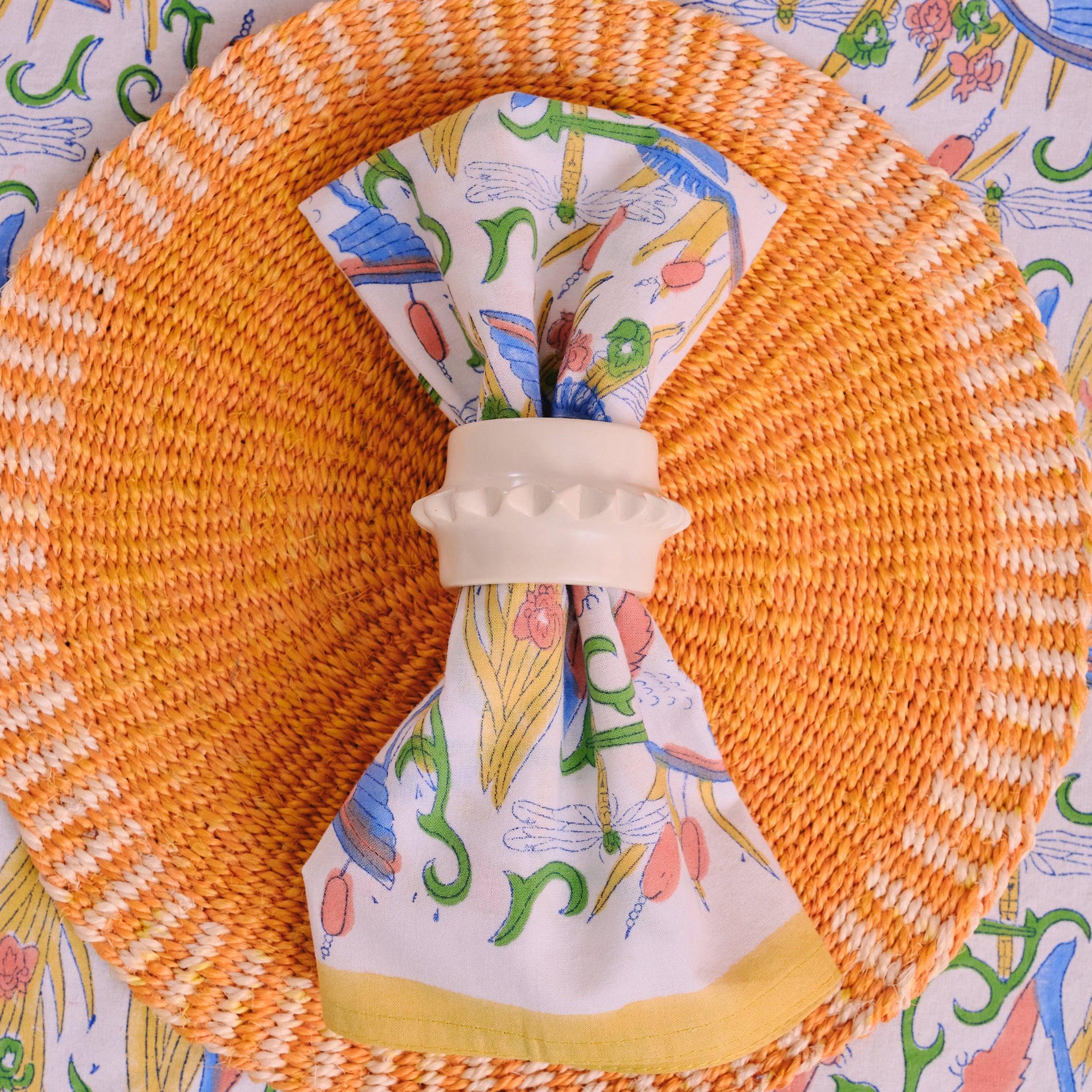 Hand Carved Soapstone Napkin Ring 'Star'