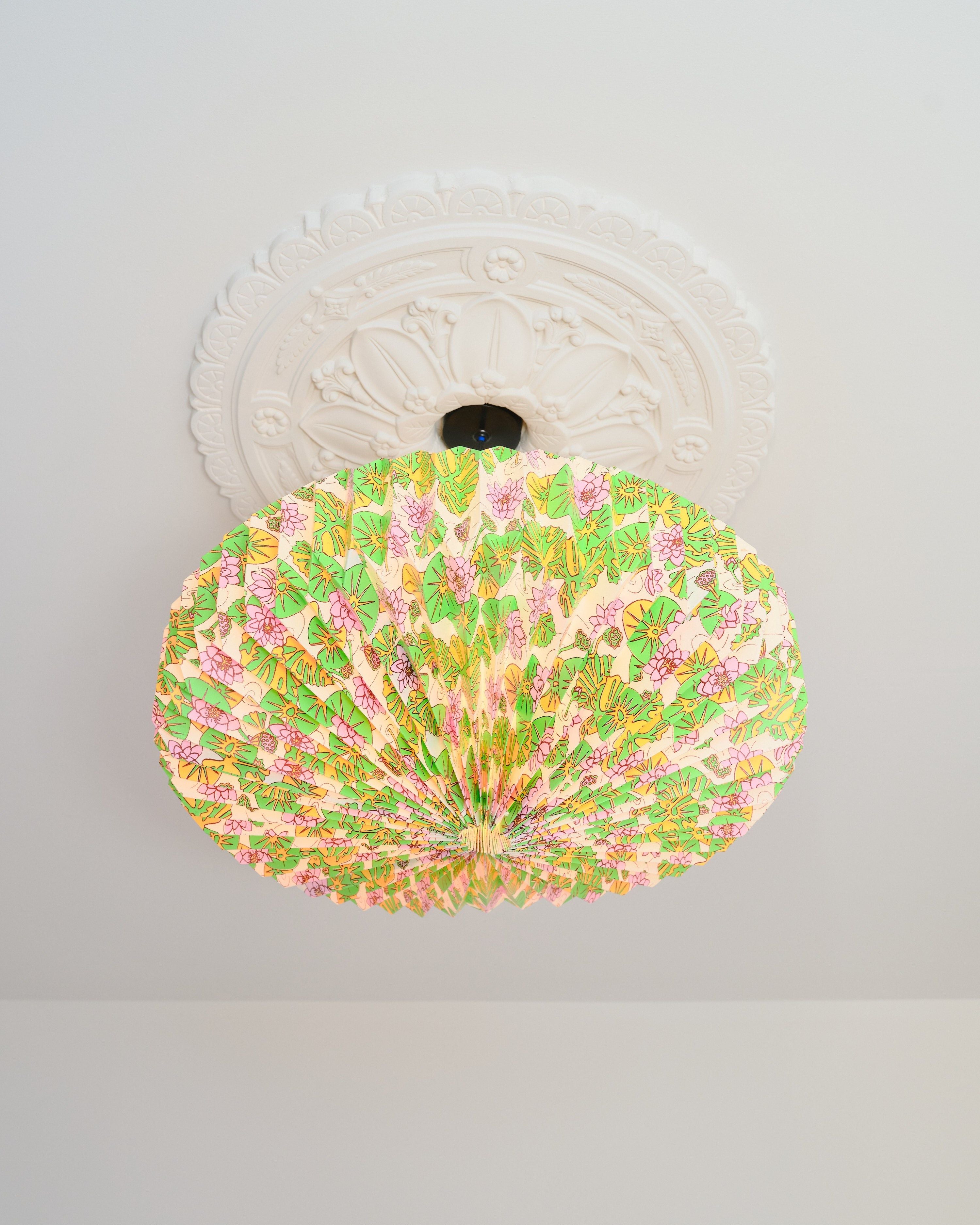 Origami Paper Lightshade Saucer 'Water Lilies'