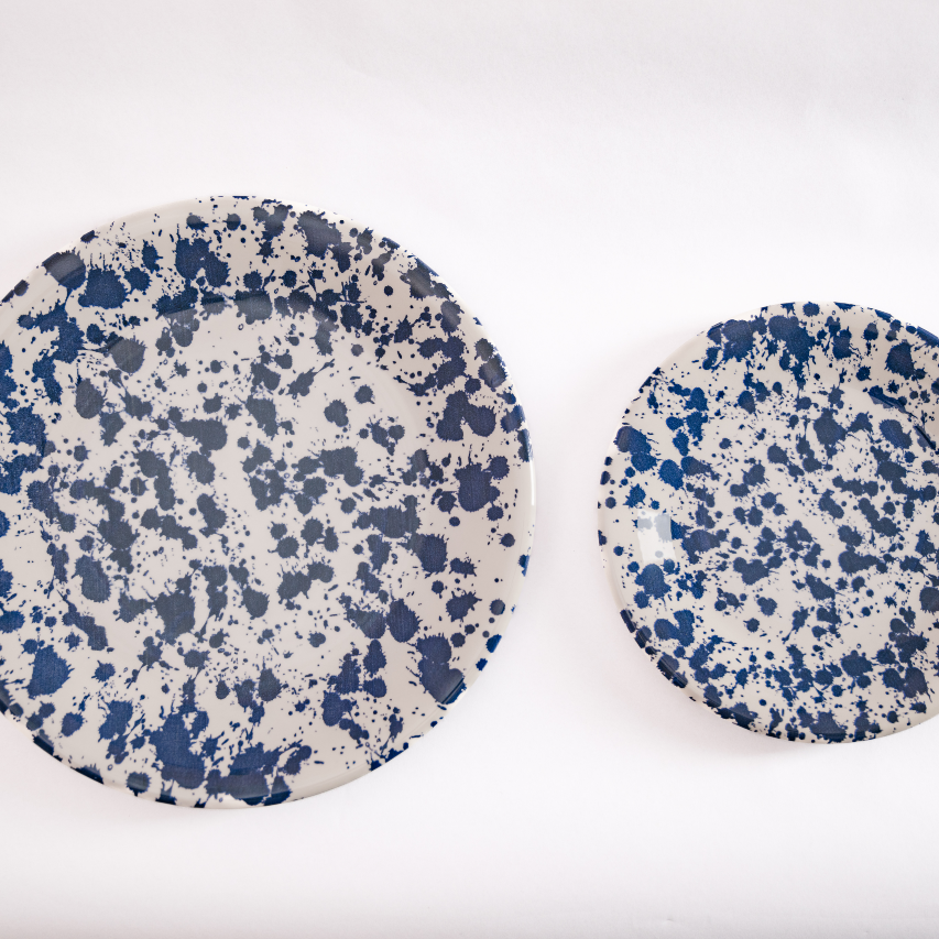 Navy Splatter Dinner Plate