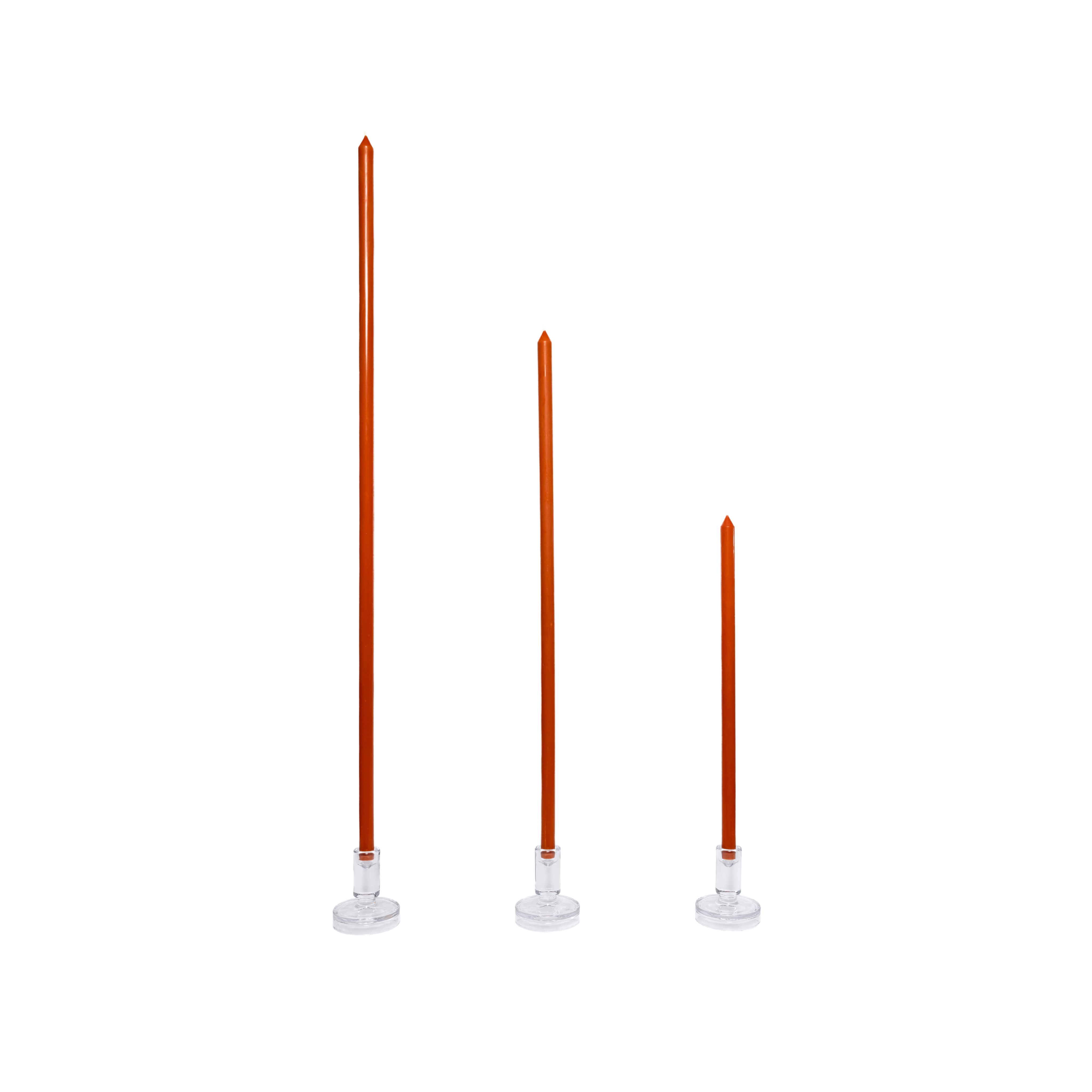 Terracotta Tapered Candle Pair
