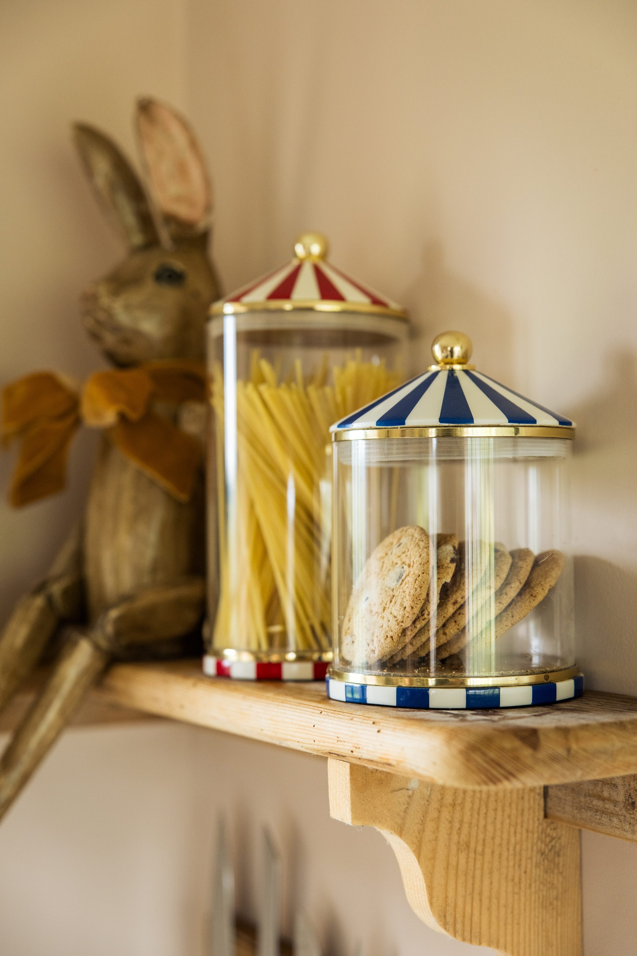 Circus Storage Jar | Blue and White