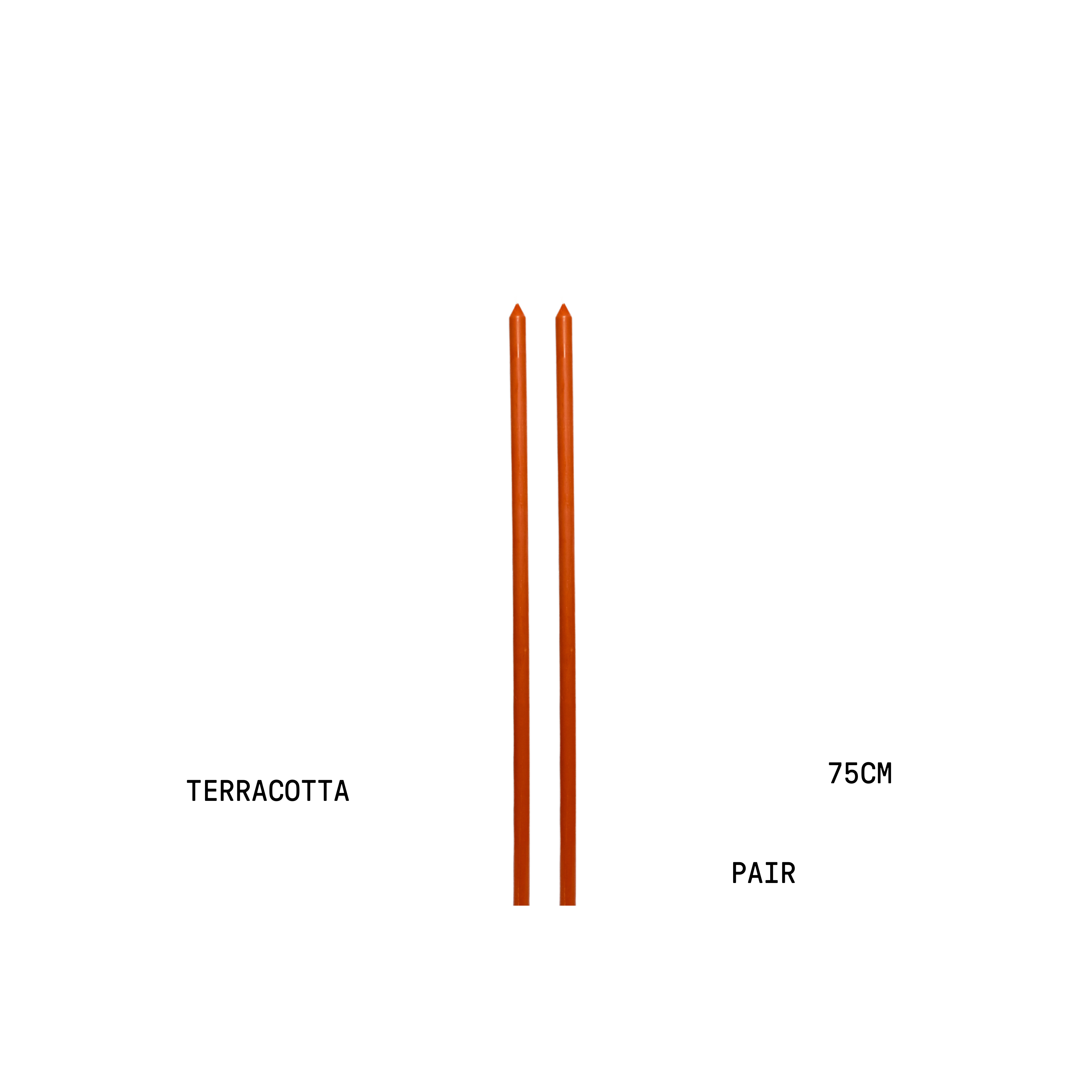 Terracotta Tapered Candle Pair