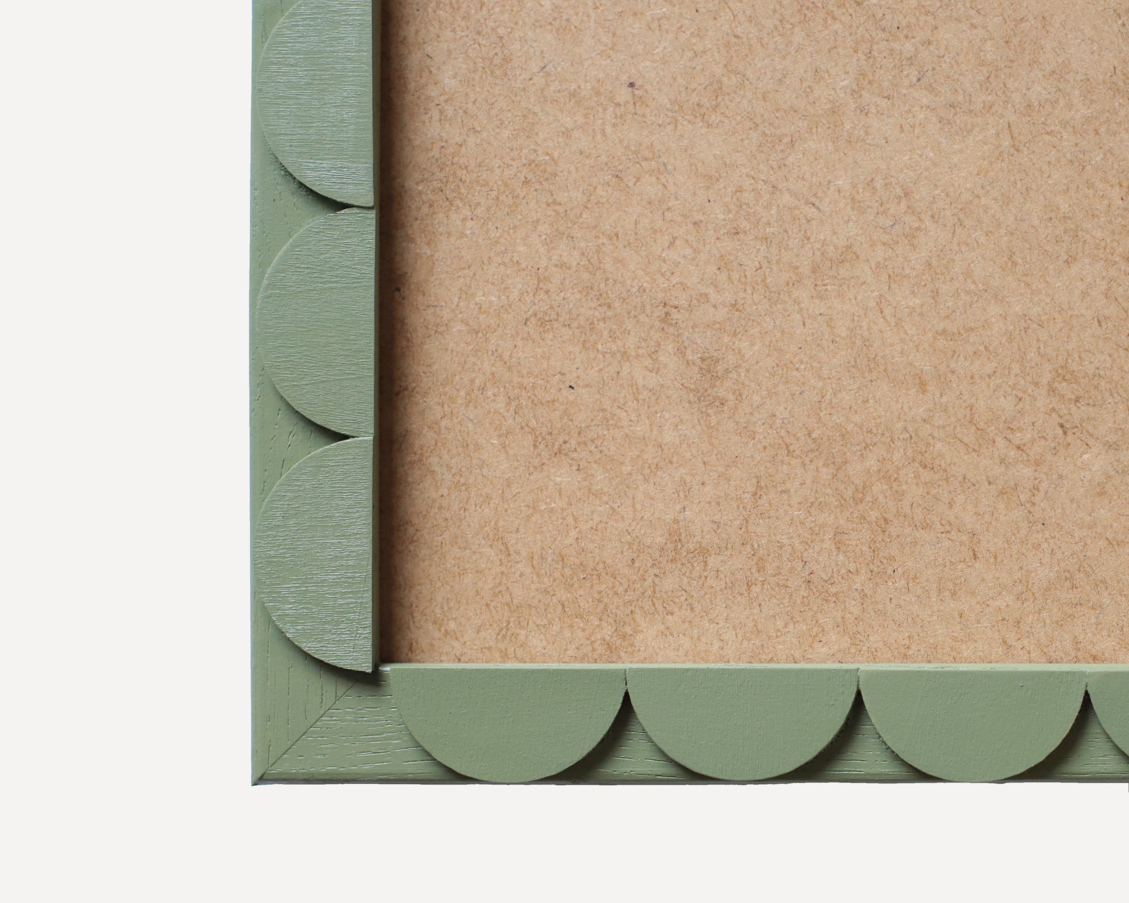 Sage Green Stained Scallop Frame