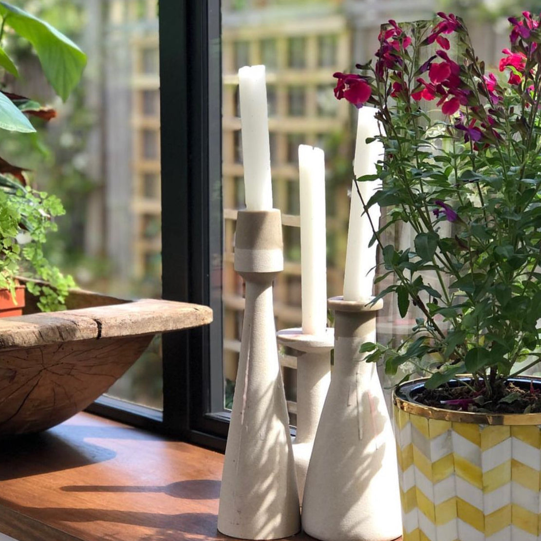 Round Inlay Planter | Medium | Yellow | Chevron