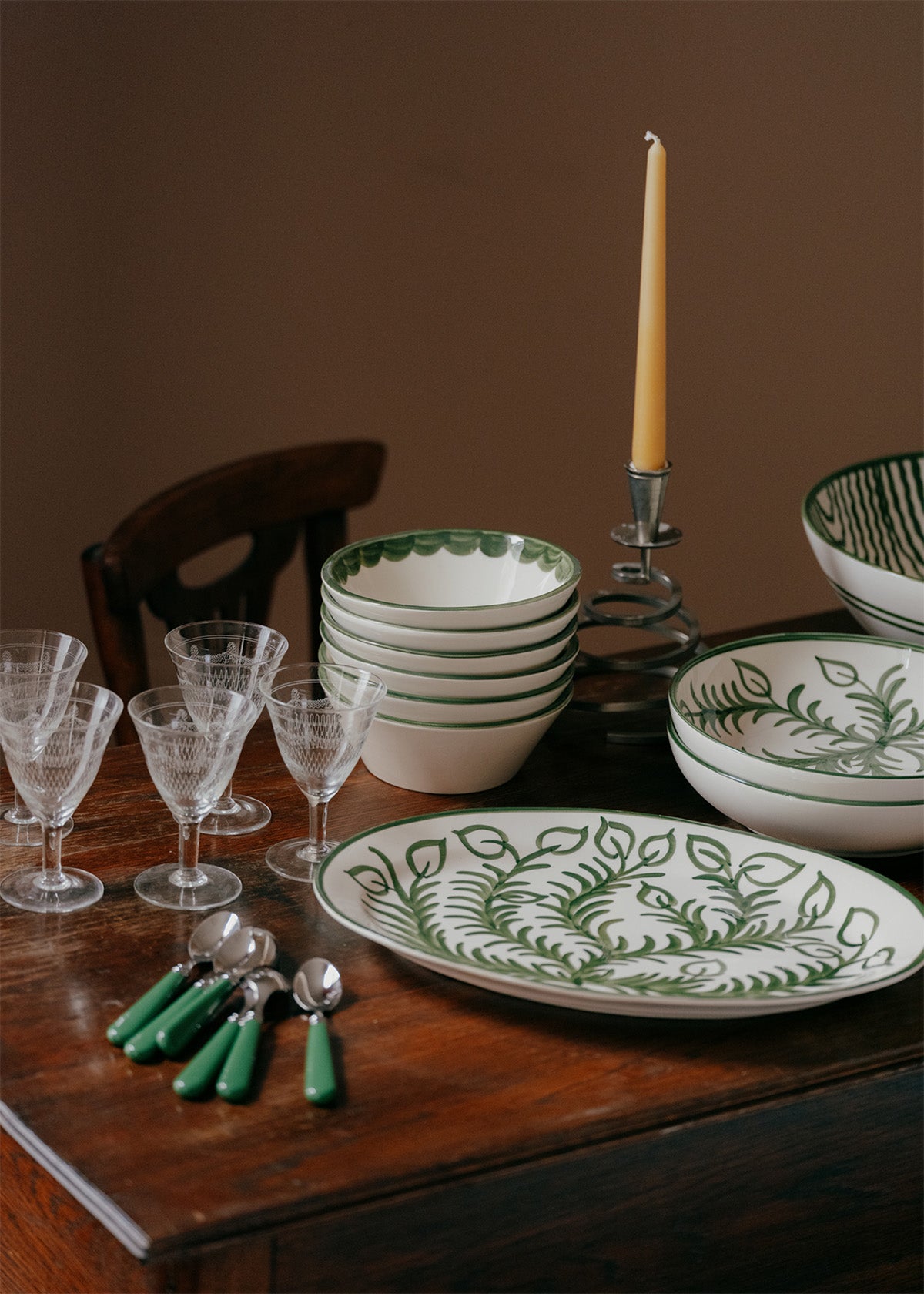 Green Scallop Bowl | Singles & Set of 4