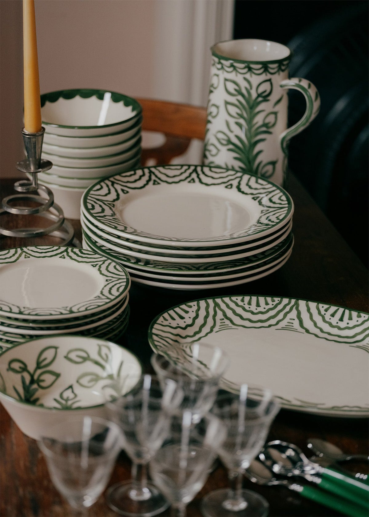 Green Tabla Dinner Plate | Singles & Set of 4