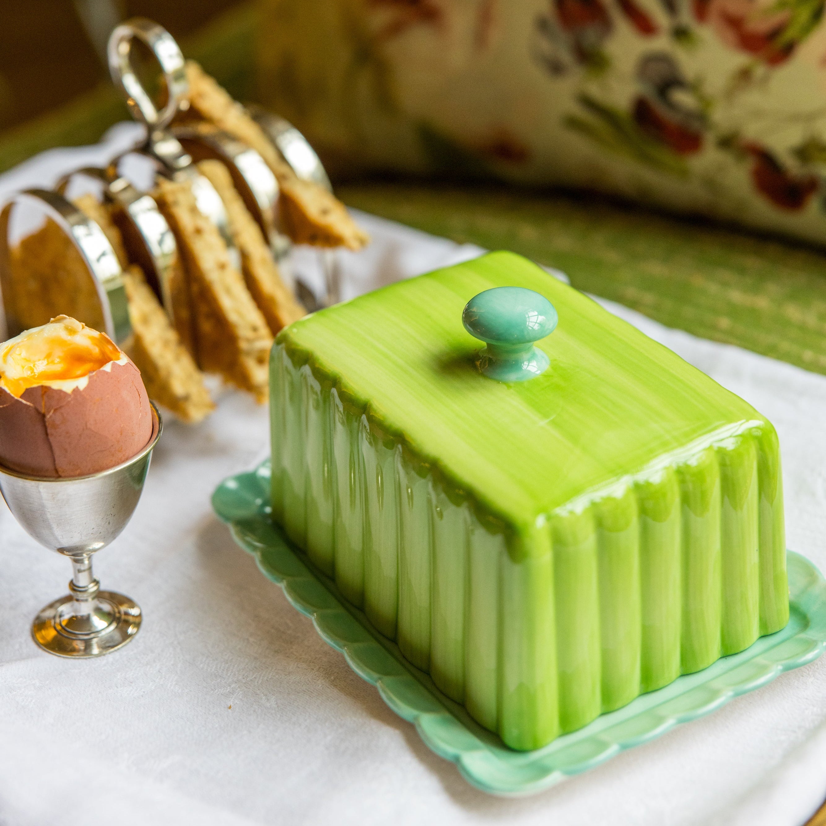 Butter Dish | Green & Blue