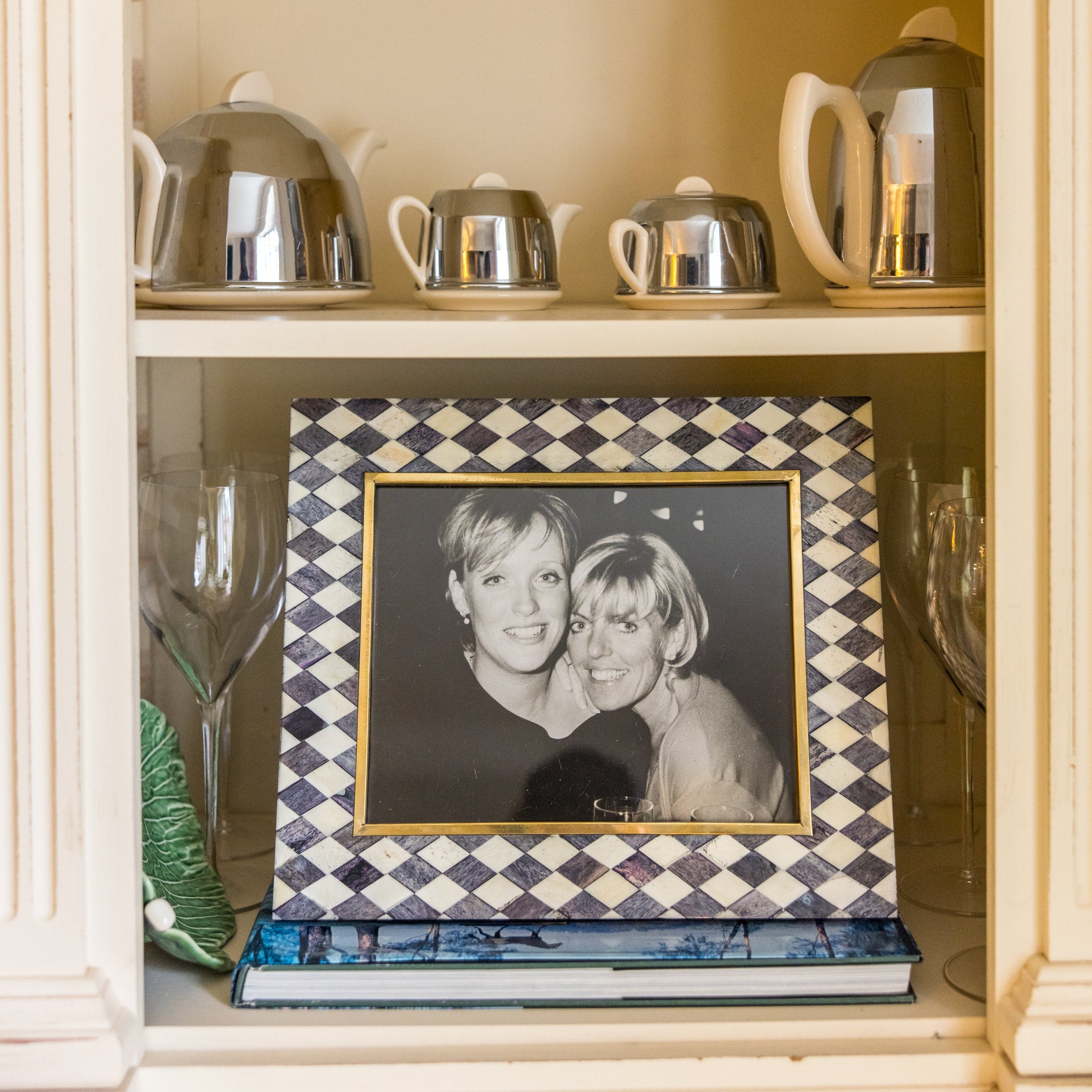 Large Photo frame | Charcoal Grey & White | Harlequin