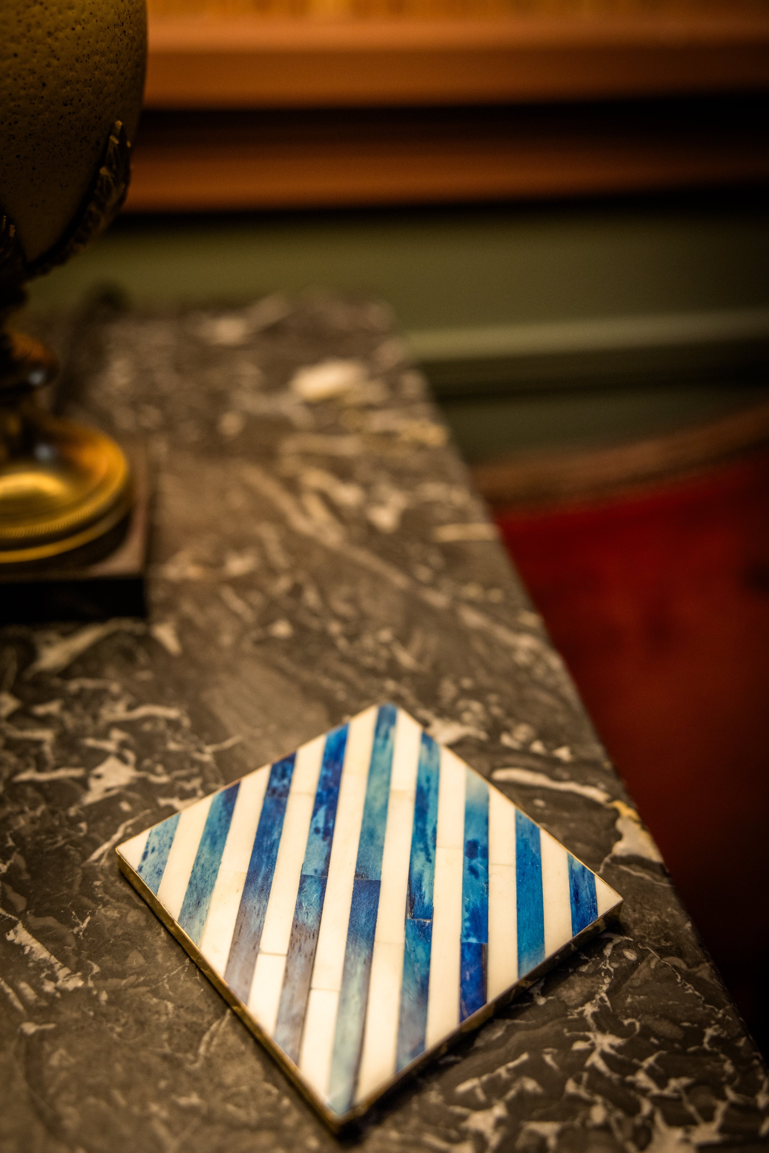 Set of Coasters | Inlay Striped | Multi Coloured