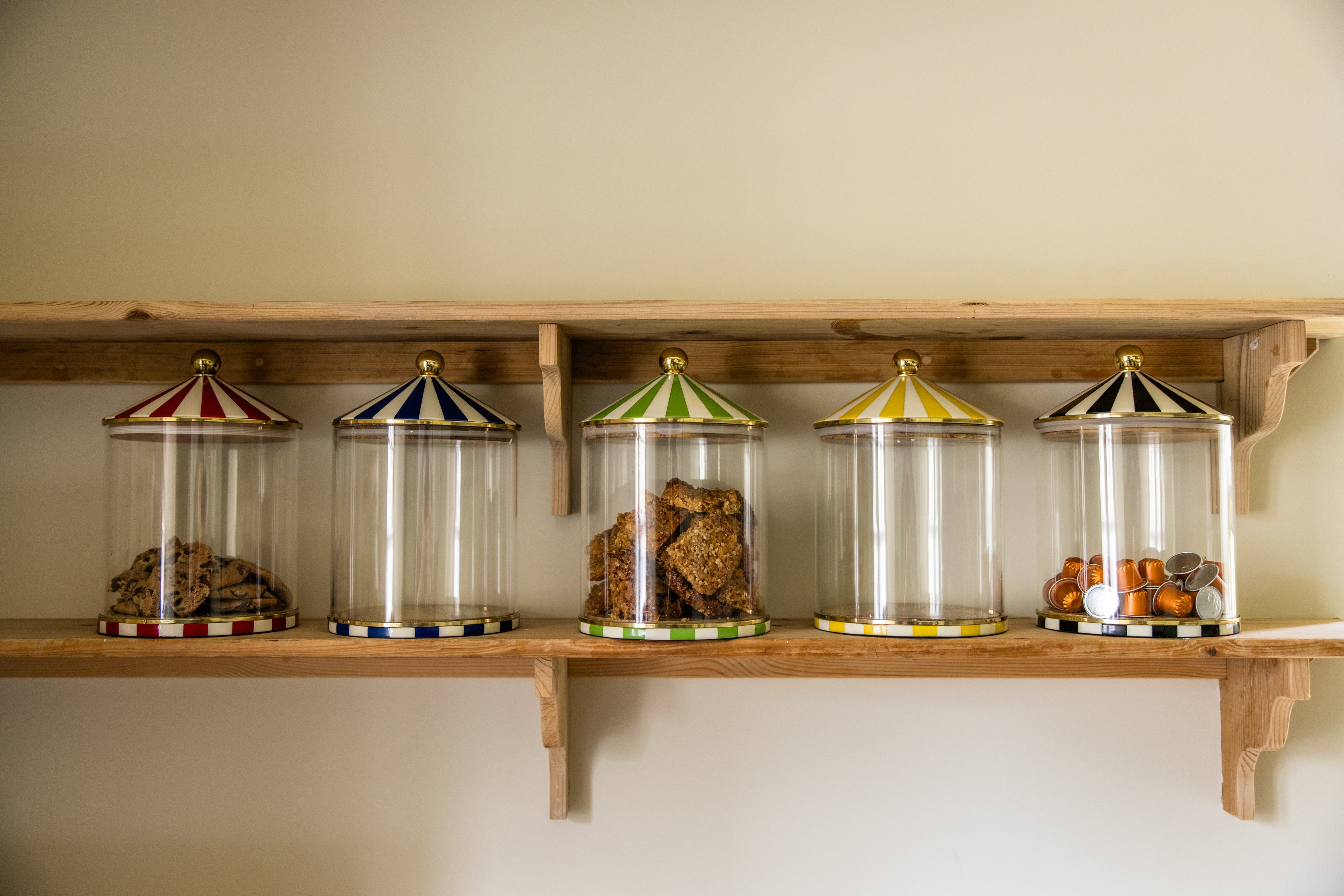 Circus Storage Jar | Yellow and White