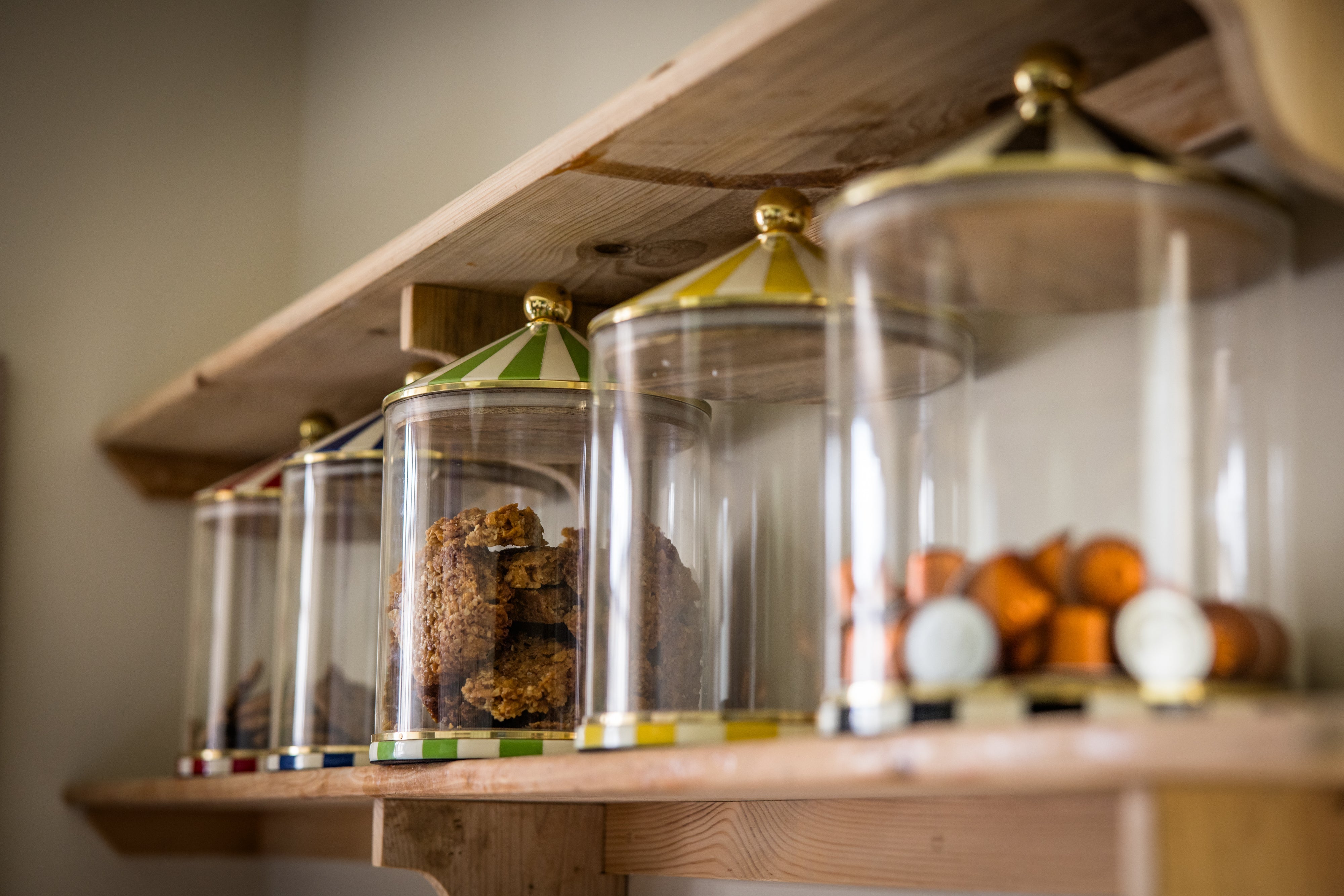 Circus Storage Jar | Yellow and White