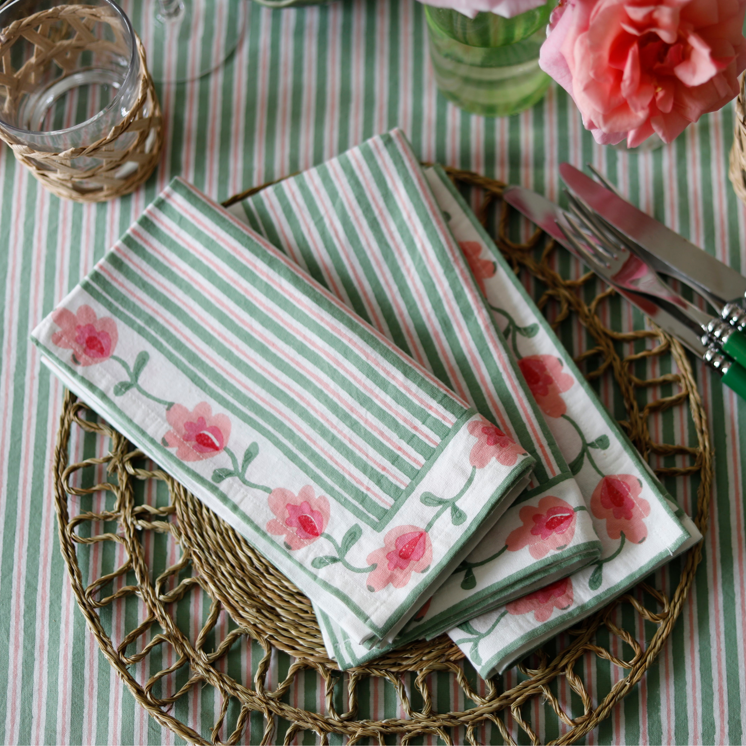 Suzani Stripe Napkins - Set of 4