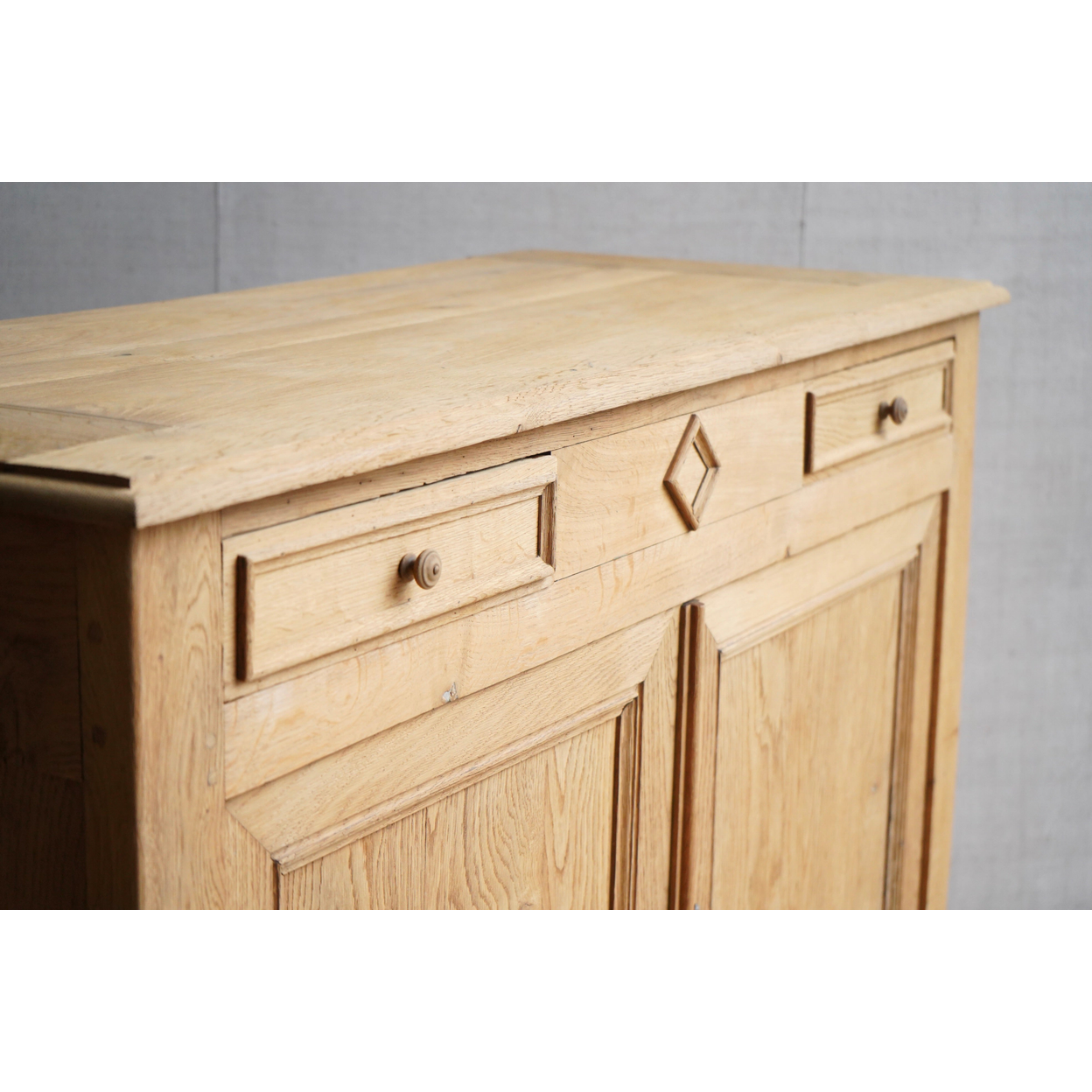 French Stripped Oak Cabinet
