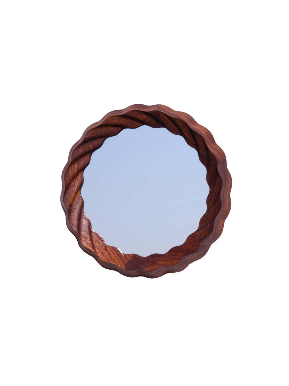 Kruller Porthole Mirror - Sapele