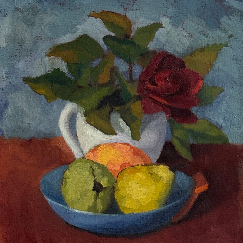 Roses & Fruit Oil Painting